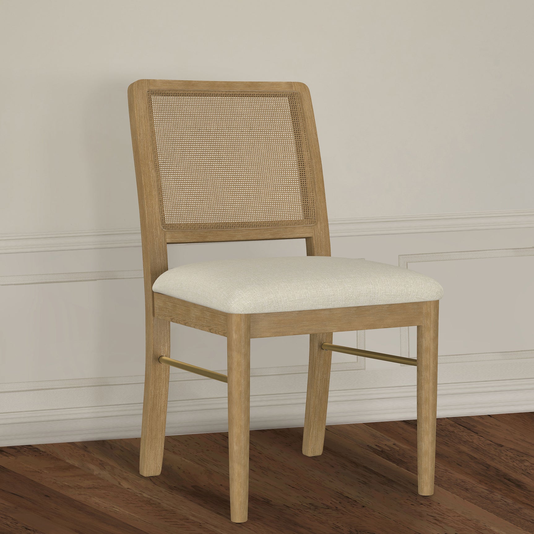 Arini Rattan Cane Dining Side Chair Sand Wash (Set of 2) - Tampa Furniture Outlet