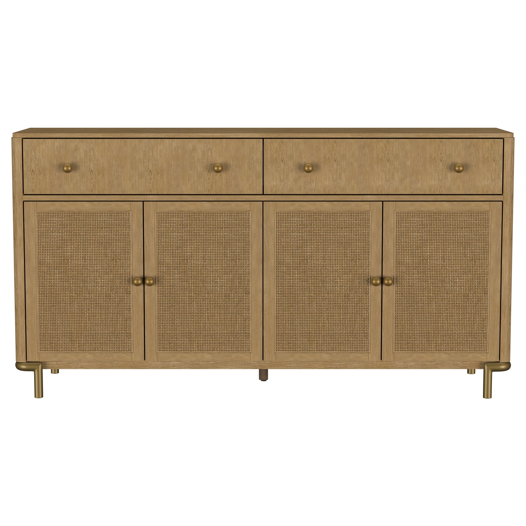 Arini 2-drawer Cane Door Dining Sideboard Server Sand Wash
