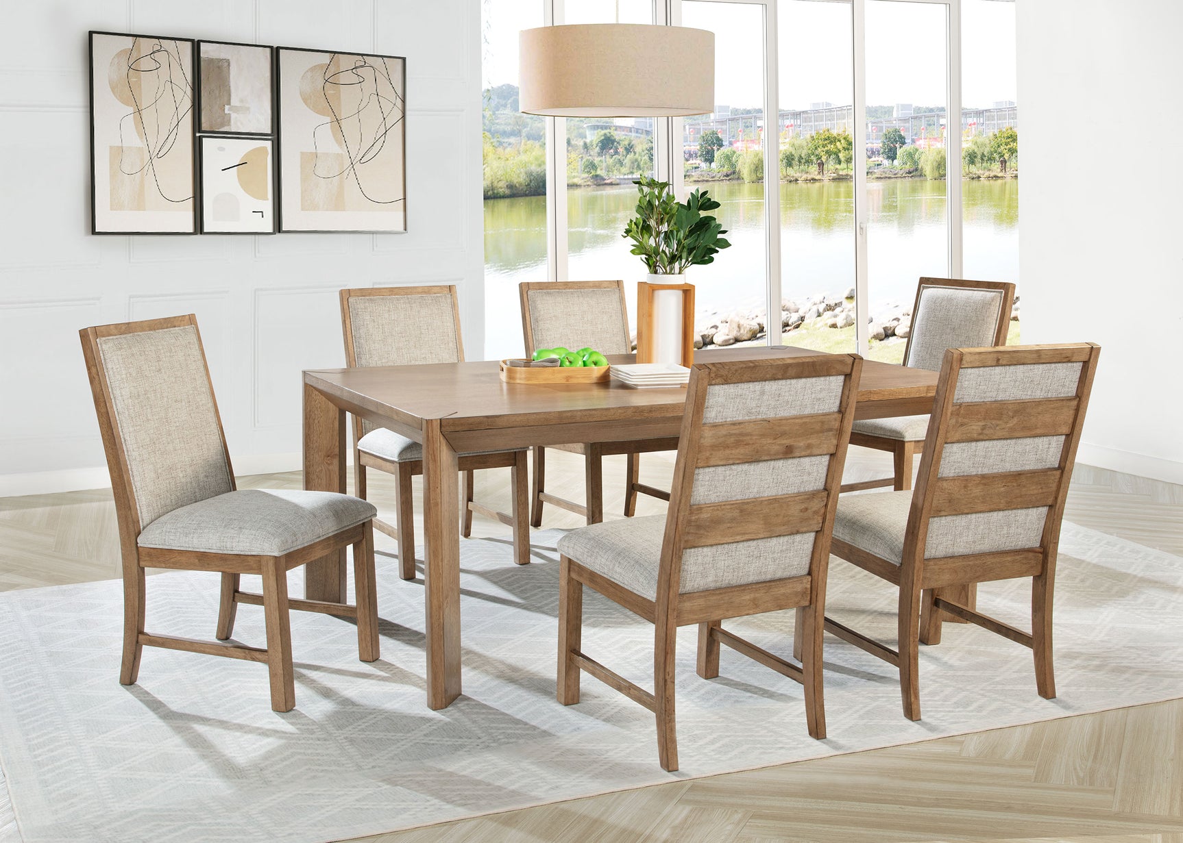 Bruner 72-inch Rectangular Wood Dining Table Natural Brown - Tampa Furniture Outlet