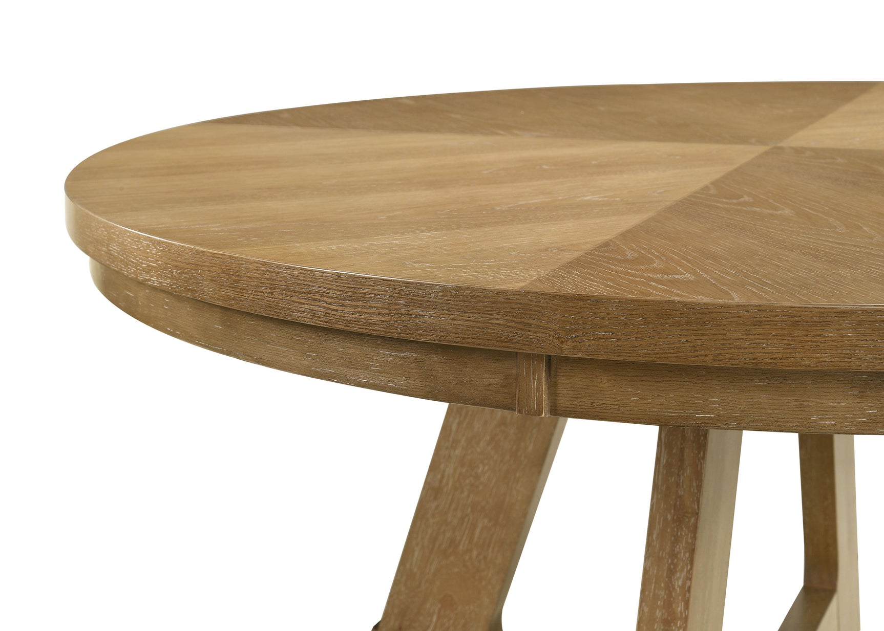 Danvers Round 54-inch Wood Dining Table Brown Oak - Tampa Furniture Outlet