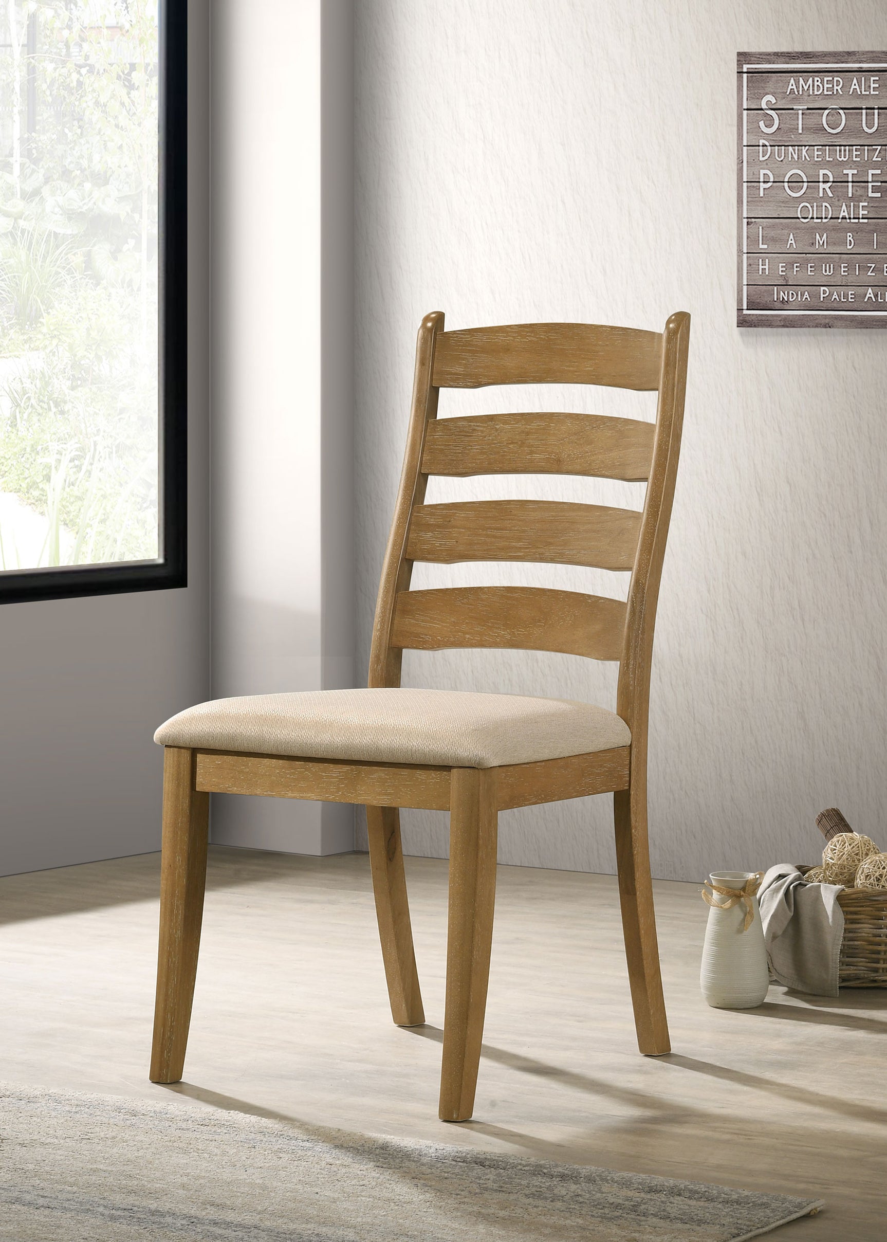Danvers Wood Dining Side Chair Brown Oak (Set of 2) - Tampa Furniture Outlet