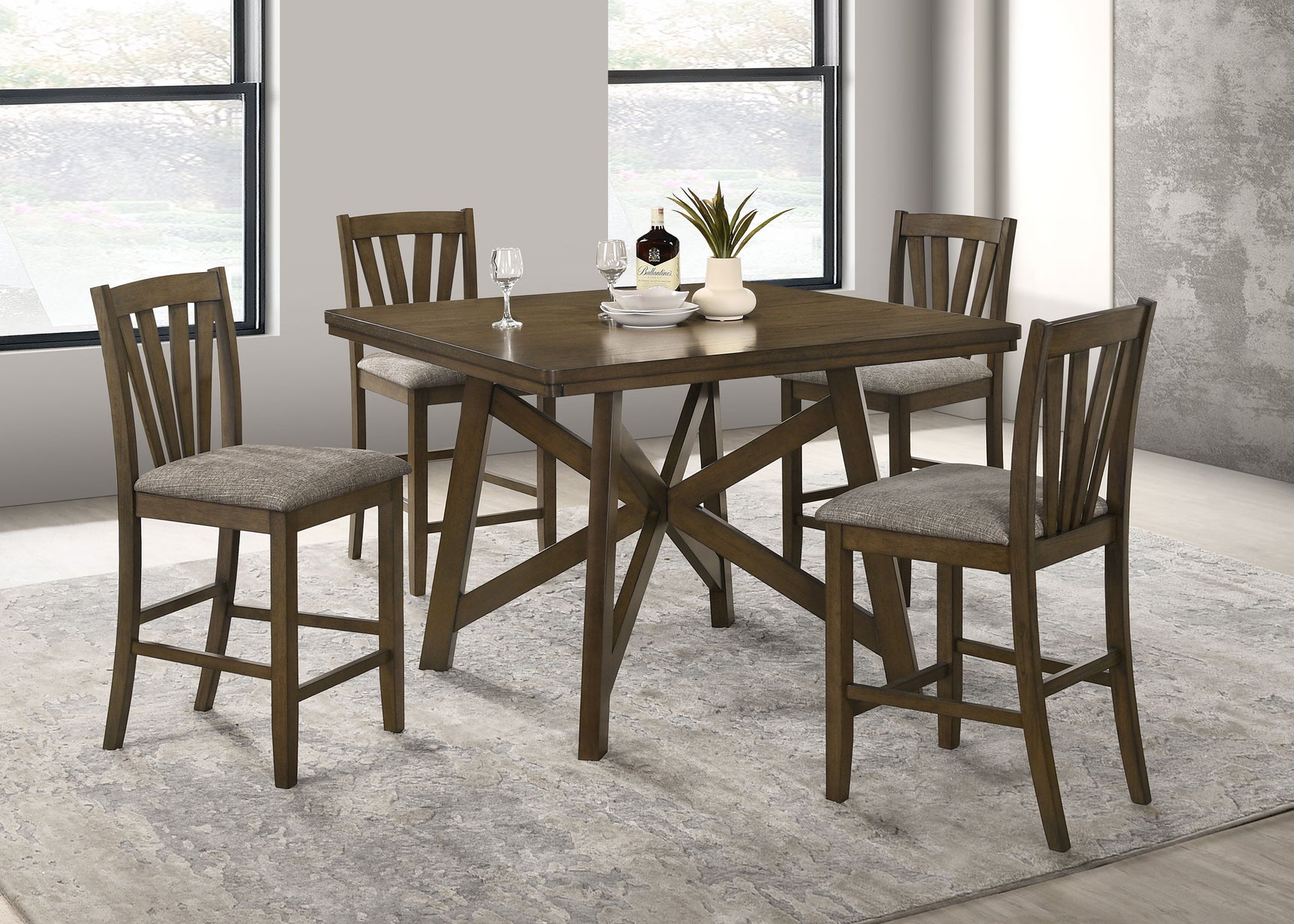 Canfield Counter Height Dining Side Chair Brown (Set of 2) - Tampa Furniture Outlet