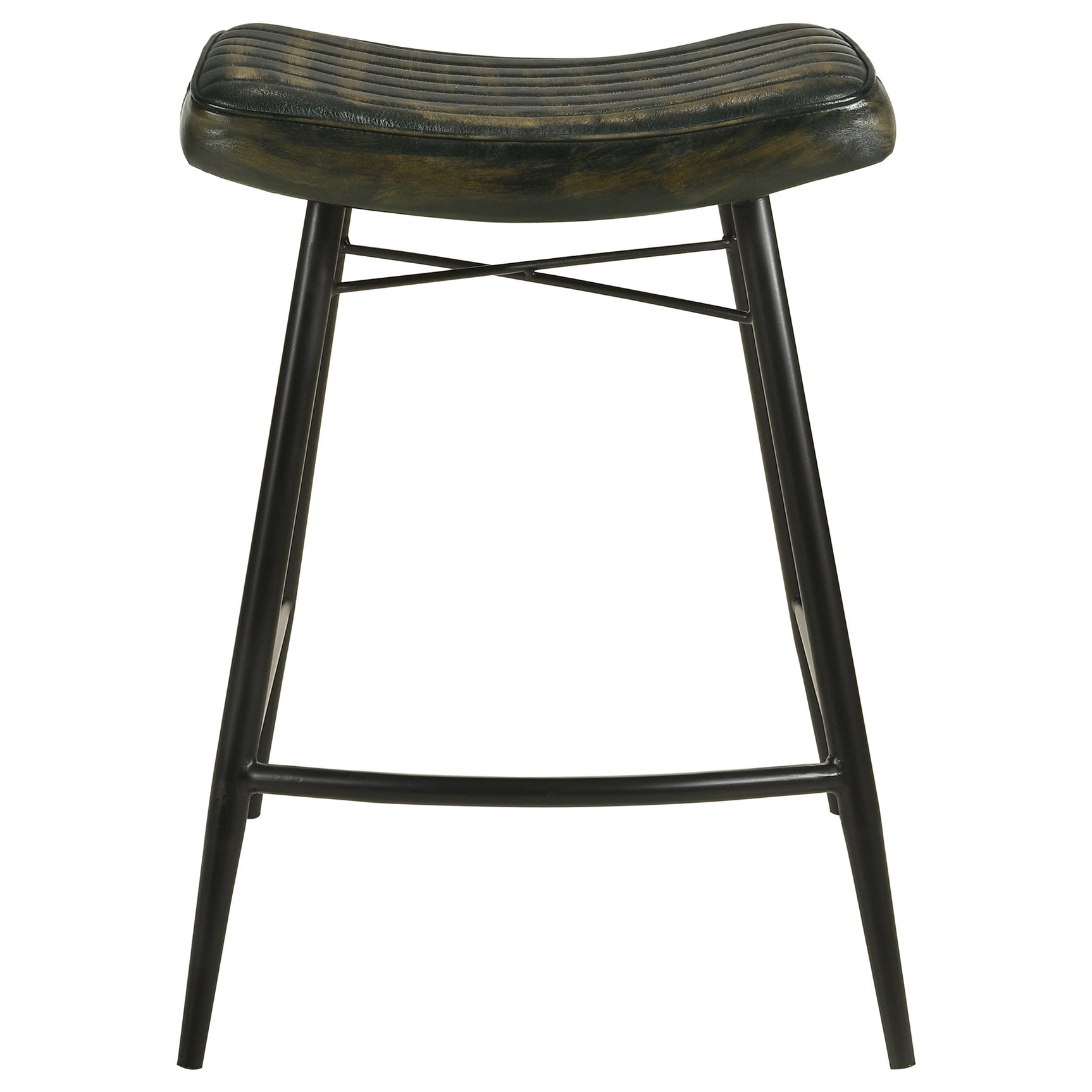 Bayu Leather Upholstered Counter Stool Espresso (Set of 2) - Tampa Furniture Outlet