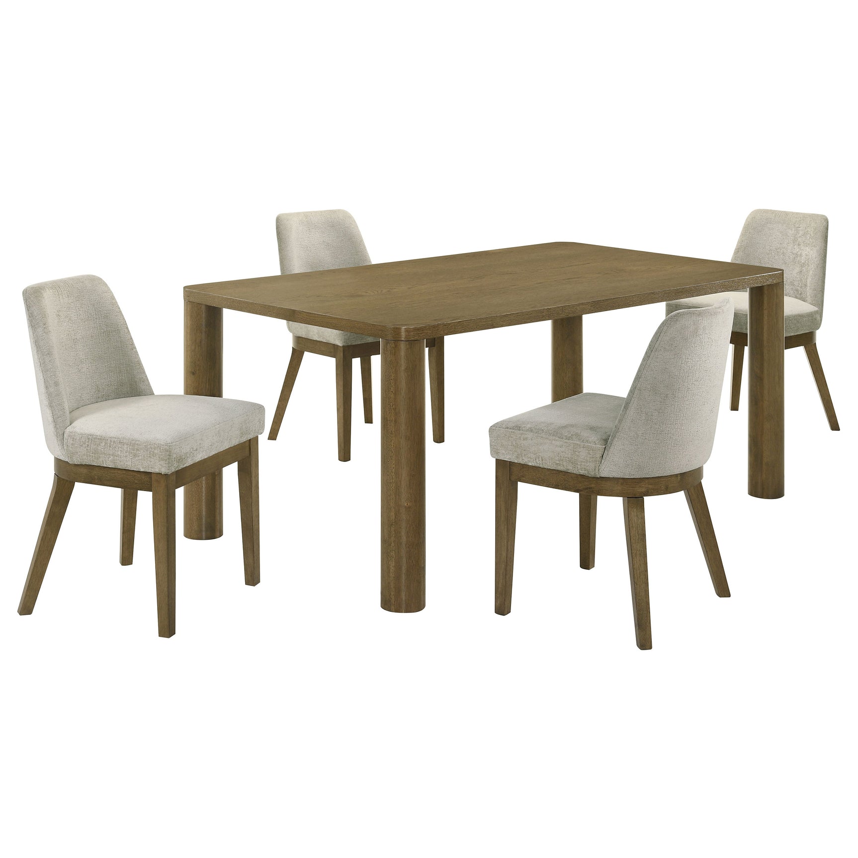 Castlewood 5-piece 71-inch Rectangular Dining Set Brown Oak - Tampa Furniture Outlet