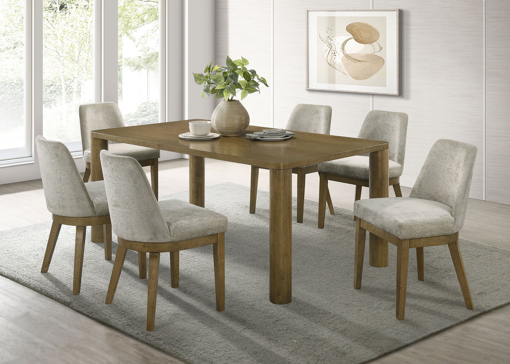 Castlewood Upholstered Side Chair Light Tan (Set of 2) - Tampa Furniture Outlet