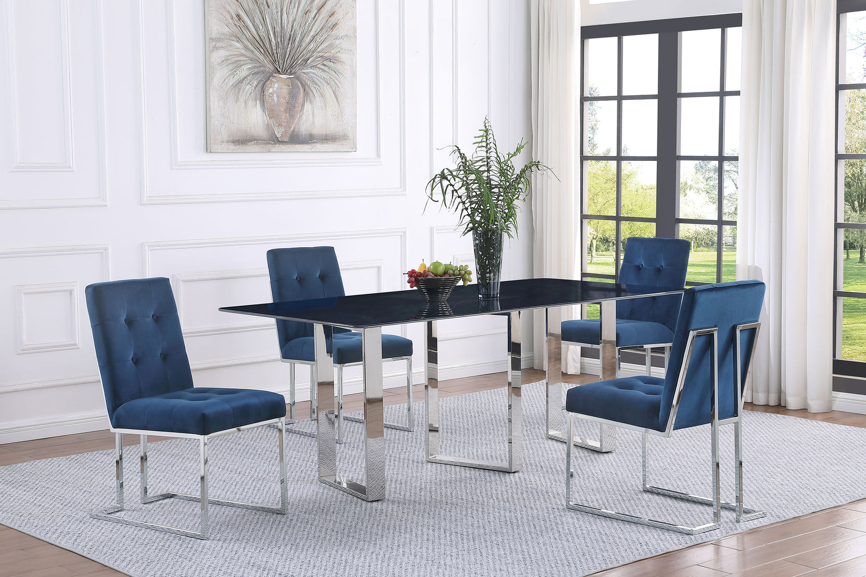 Desden 79-inch Rectangular Sintered Stone Dining Table Grey - Tampa Furniture Outlet