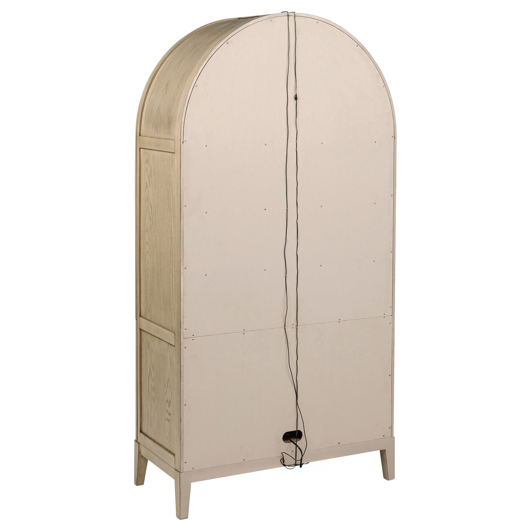 Kailani 4-Door Cane Dining Vitrine Display Cabinet Beige Oak - Tampa Furniture Outlet