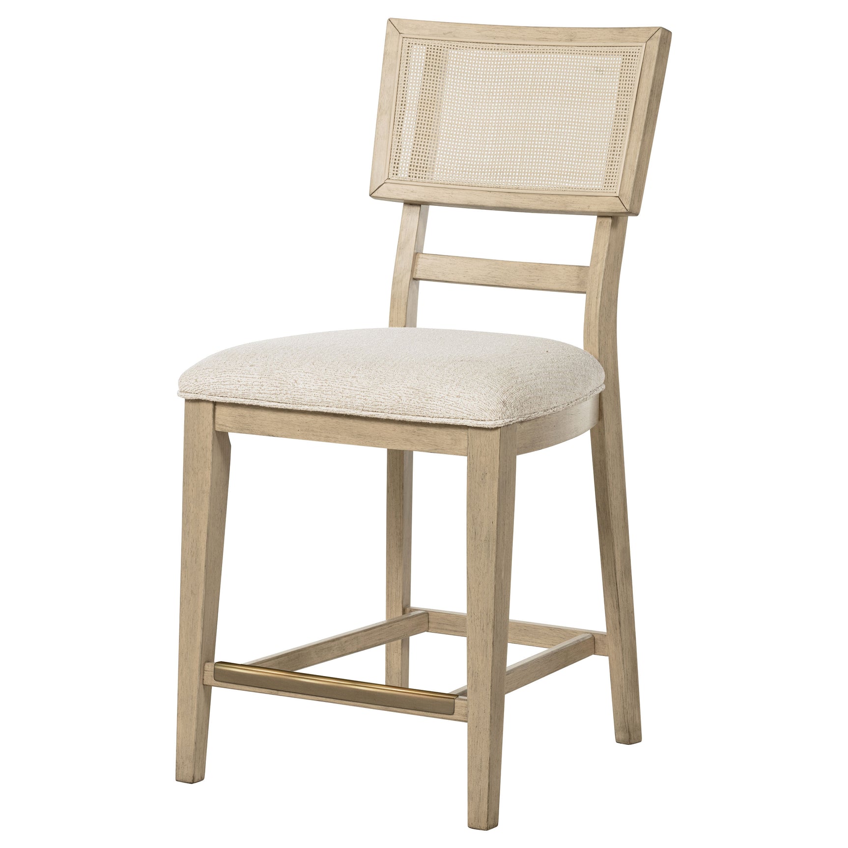 Kailani Rattan Cane Counter Side Chair Beige Oak (Set of 2) - Tampa Furniture Outlet