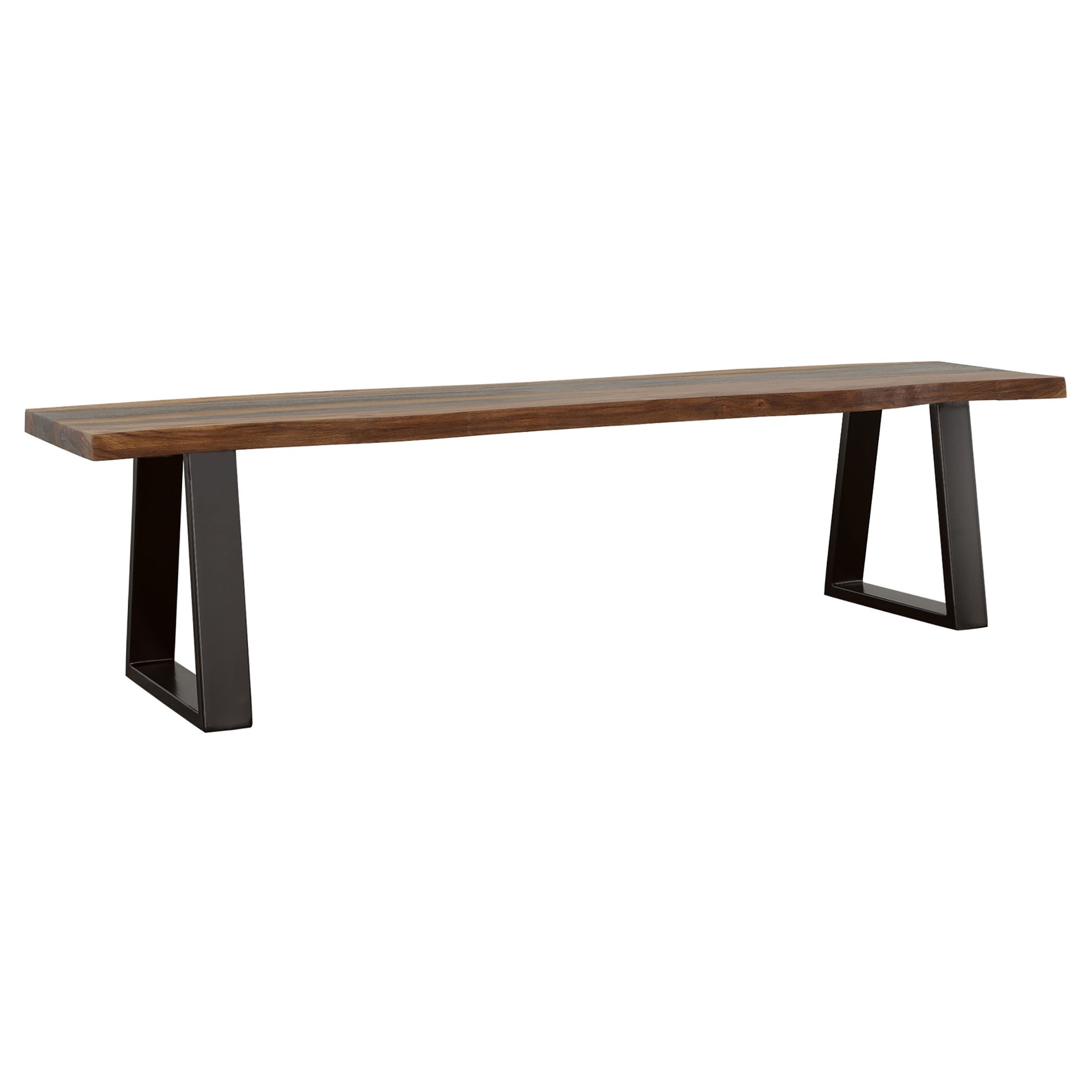 Ditman Live Edge Wood Dining Bench Grey Sheesham - Tampa Furniture Outlet