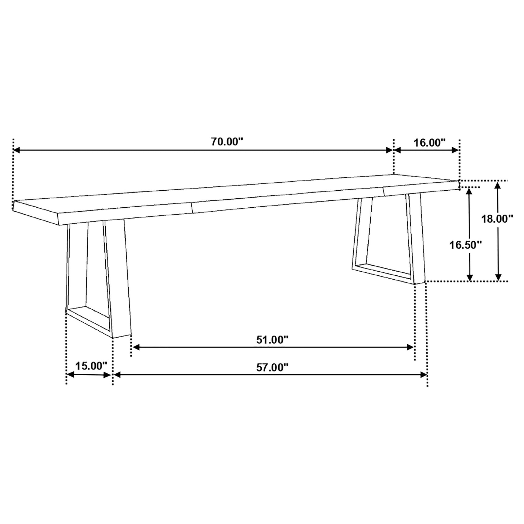 Ditman Live Edge Wood Dining Bench Grey Sheesham - Tampa Furniture Outlet