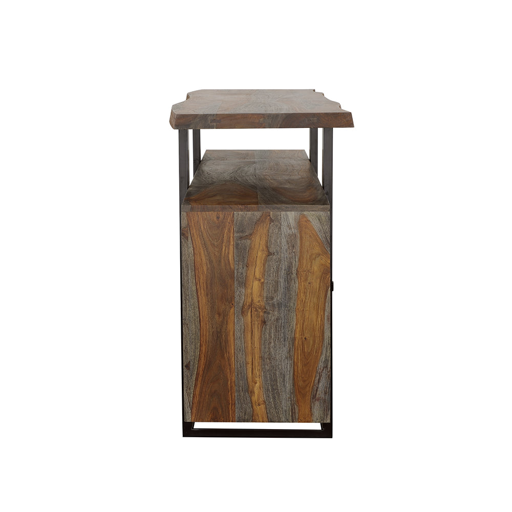 Ditman 4-door Solid Wood Sideboard Buffet Grey Sheesham - Tampa Furniture Outlet