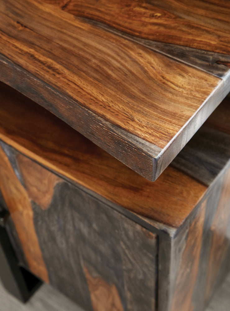 Ditman 4-door Solid Wood Sideboard Buffet Grey Sheesham - Tampa Furniture Outlet