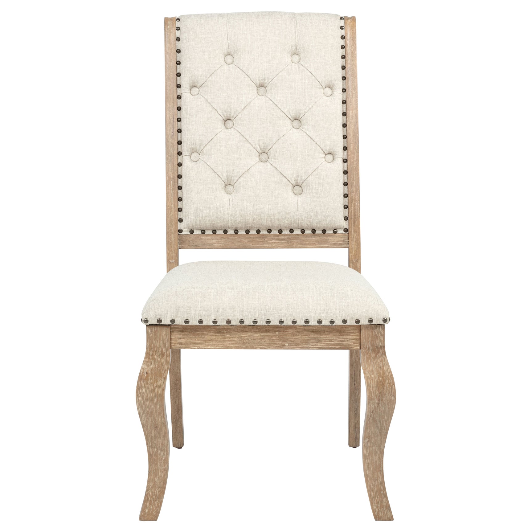 Brockway Upholstered Dining Chair Barley Brown (Set of 2) - Tampa Furniture Outlet