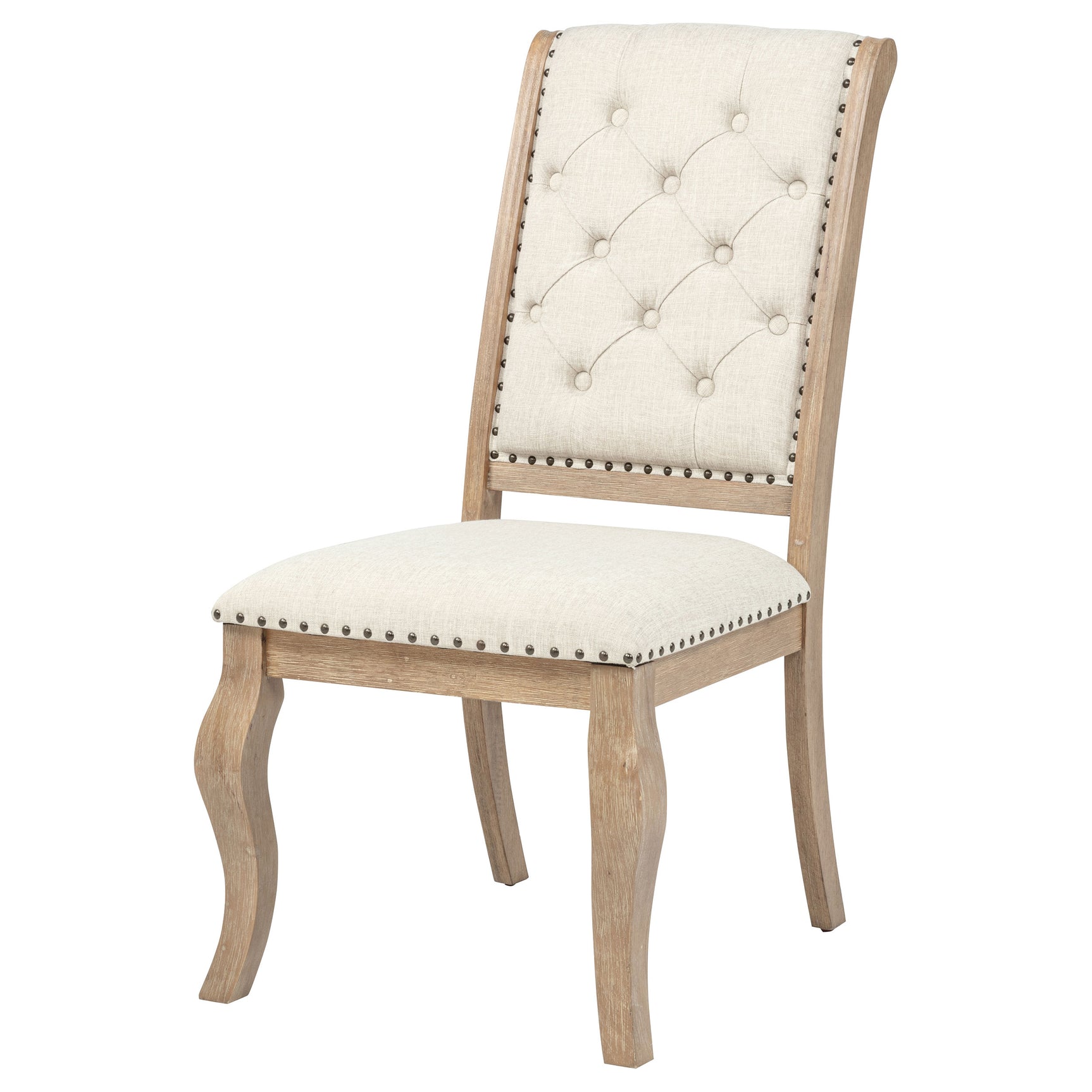 Brockway Upholstered Dining Chair Barley Brown (Set of 2) - Tampa Furniture Outlet