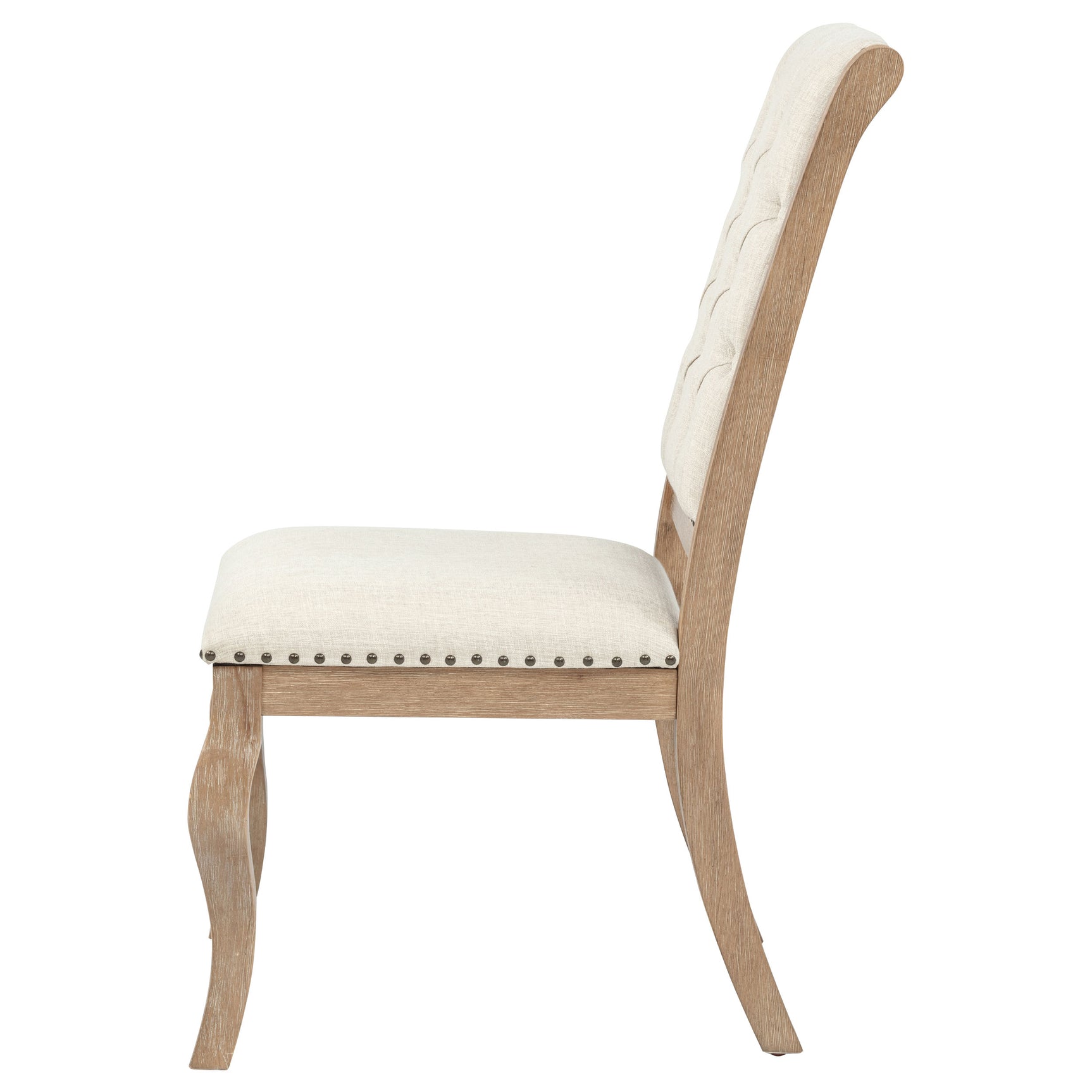 Brockway Upholstered Dining Chair Barley Brown (Set of 2) - Tampa Furniture Outlet