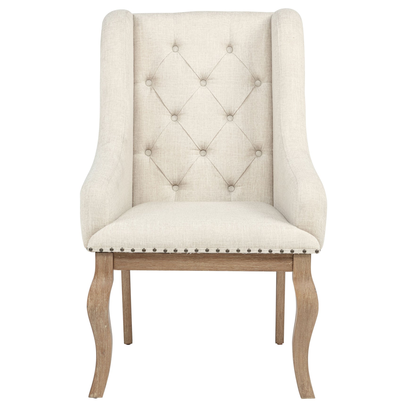 Brockway Upholstered Arm Chair Barley Brown (Set of 2) - Tampa Furniture Outlet