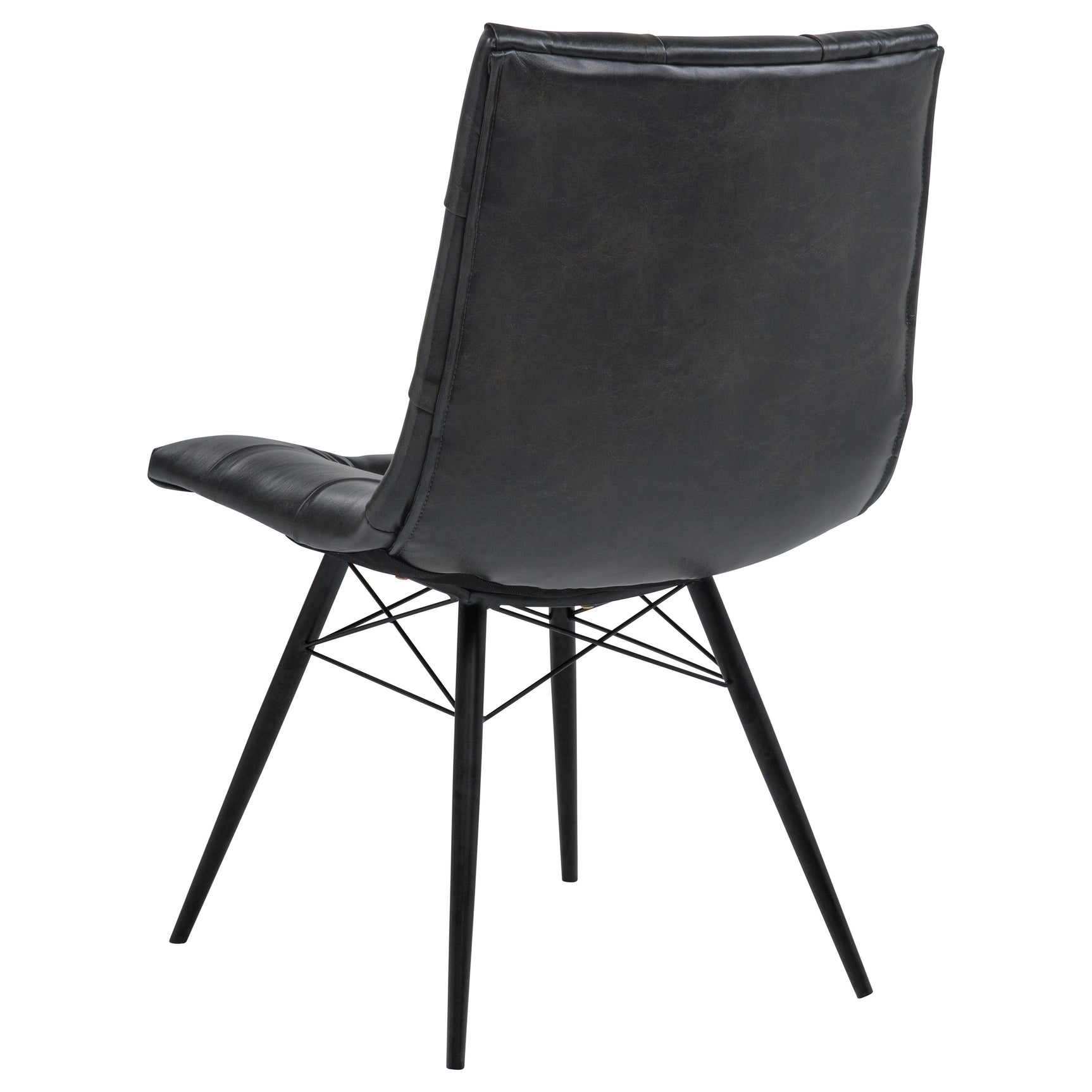 Aiken Faux Leather Upholstered Dining Side Chair Charcoal Grey (Set of 4) - Tampa Furniture Outlet