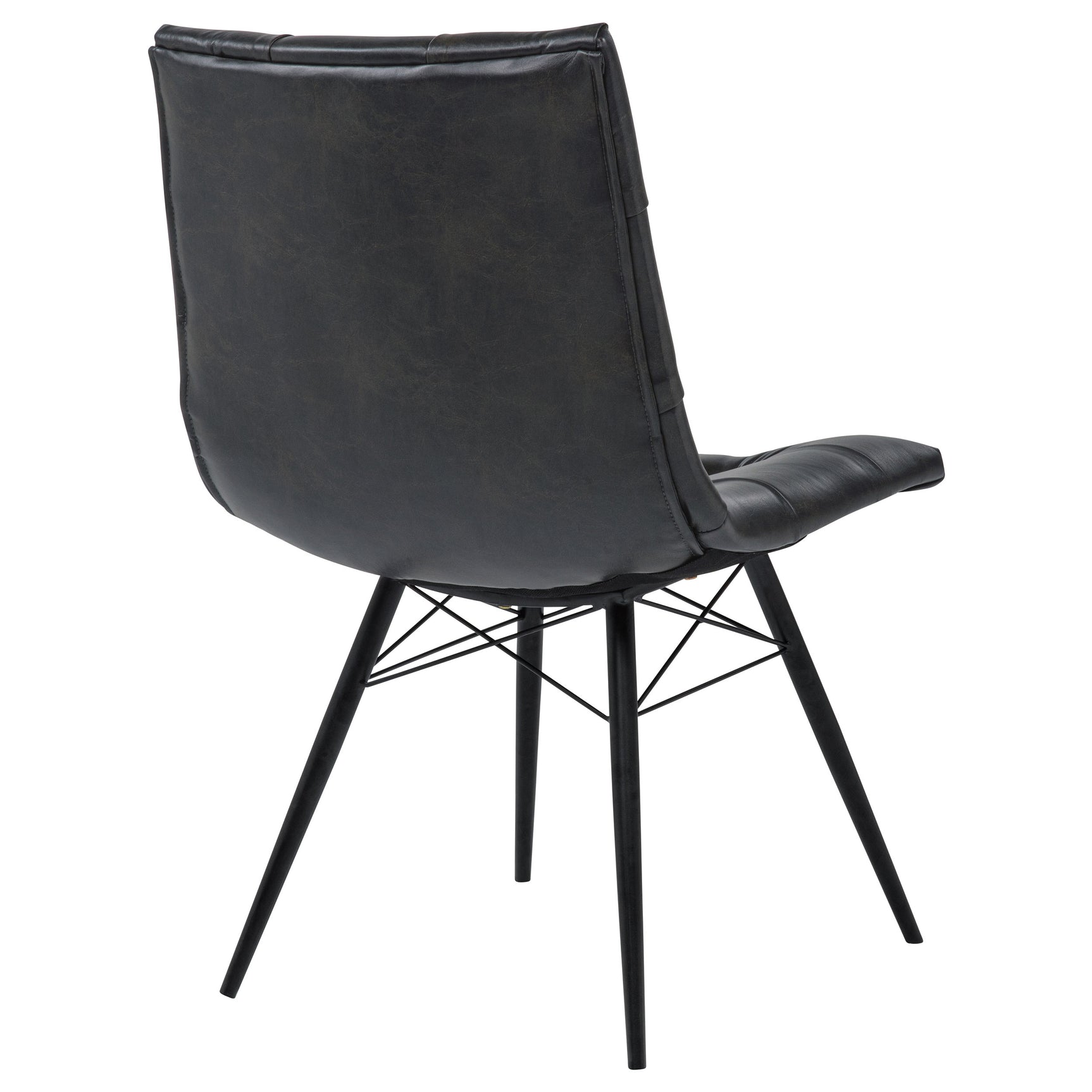Aiken Faux Leather Upholstered Dining Side Chair Charcoal Grey (Set of 4) - Tampa Furniture Outlet