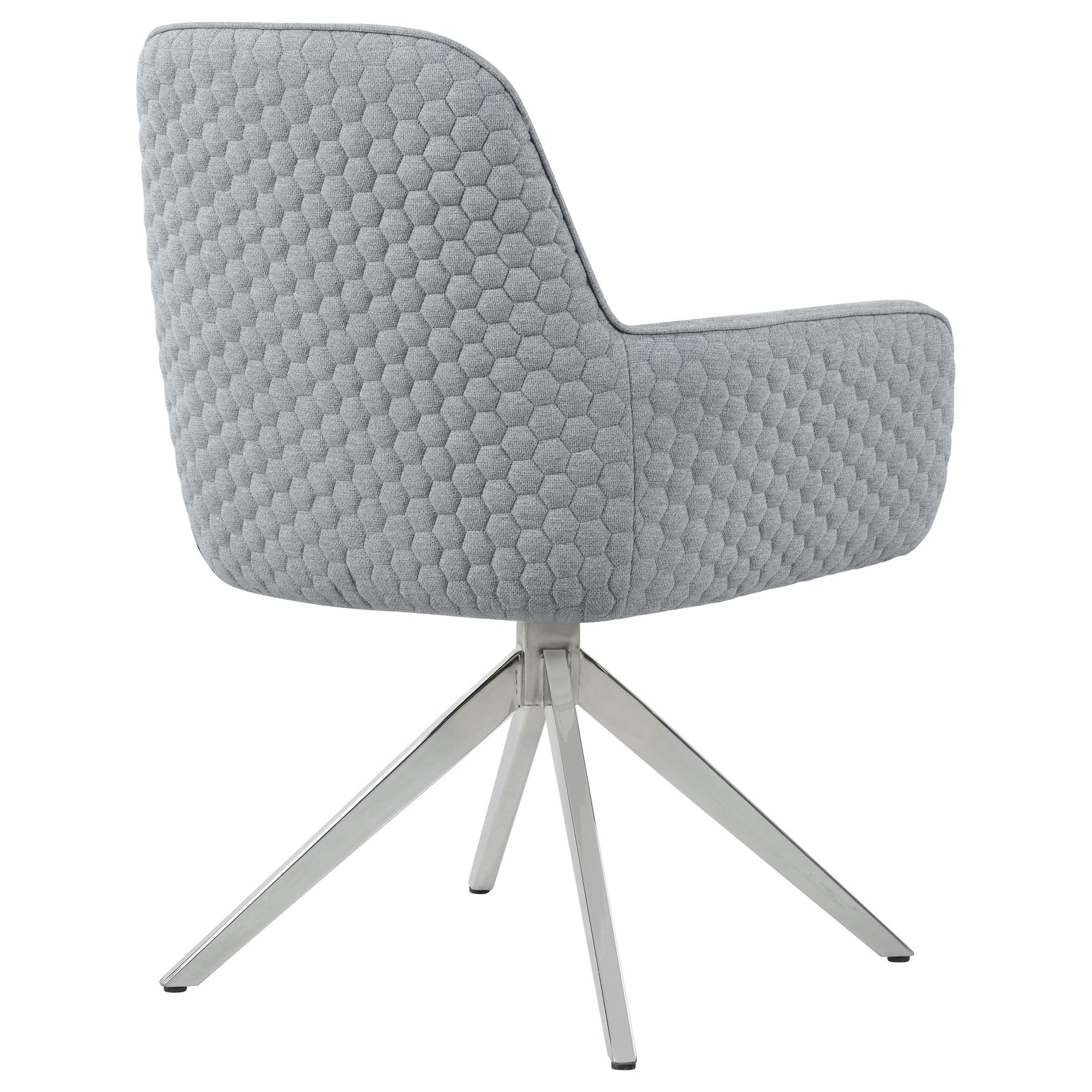 Abby Fabric Upholstered Swivel Dining Arm Chair Light Grey - Tampa Furniture Outlet