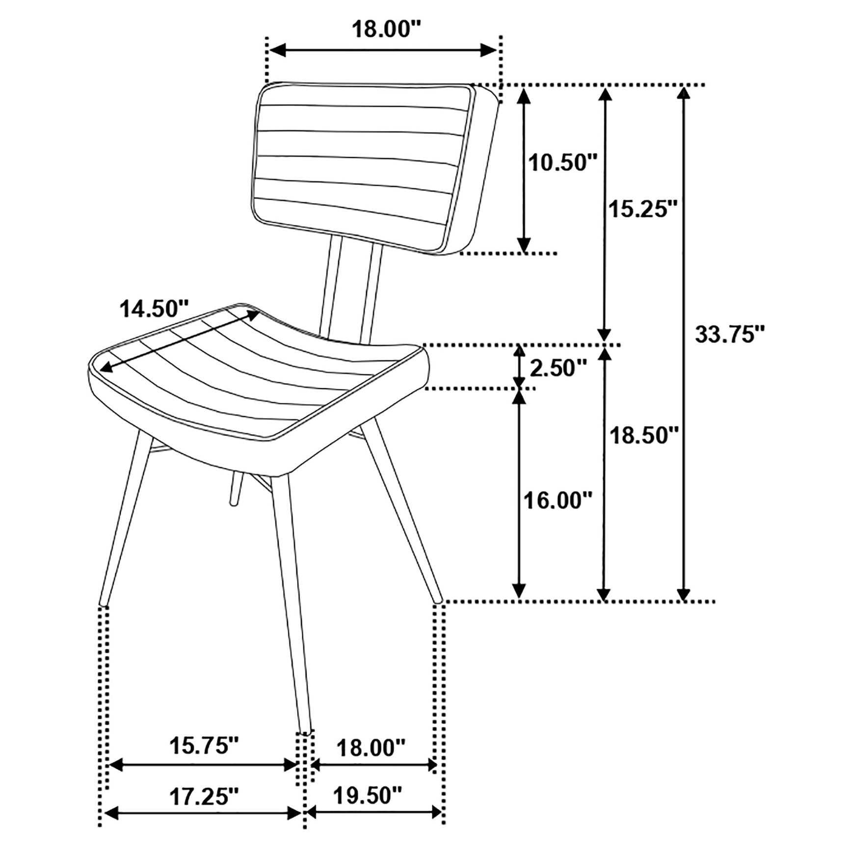 Misty Leather Upholstered Dining Side Chair Camel (Set of 2) - Tampa Furniture Outlet