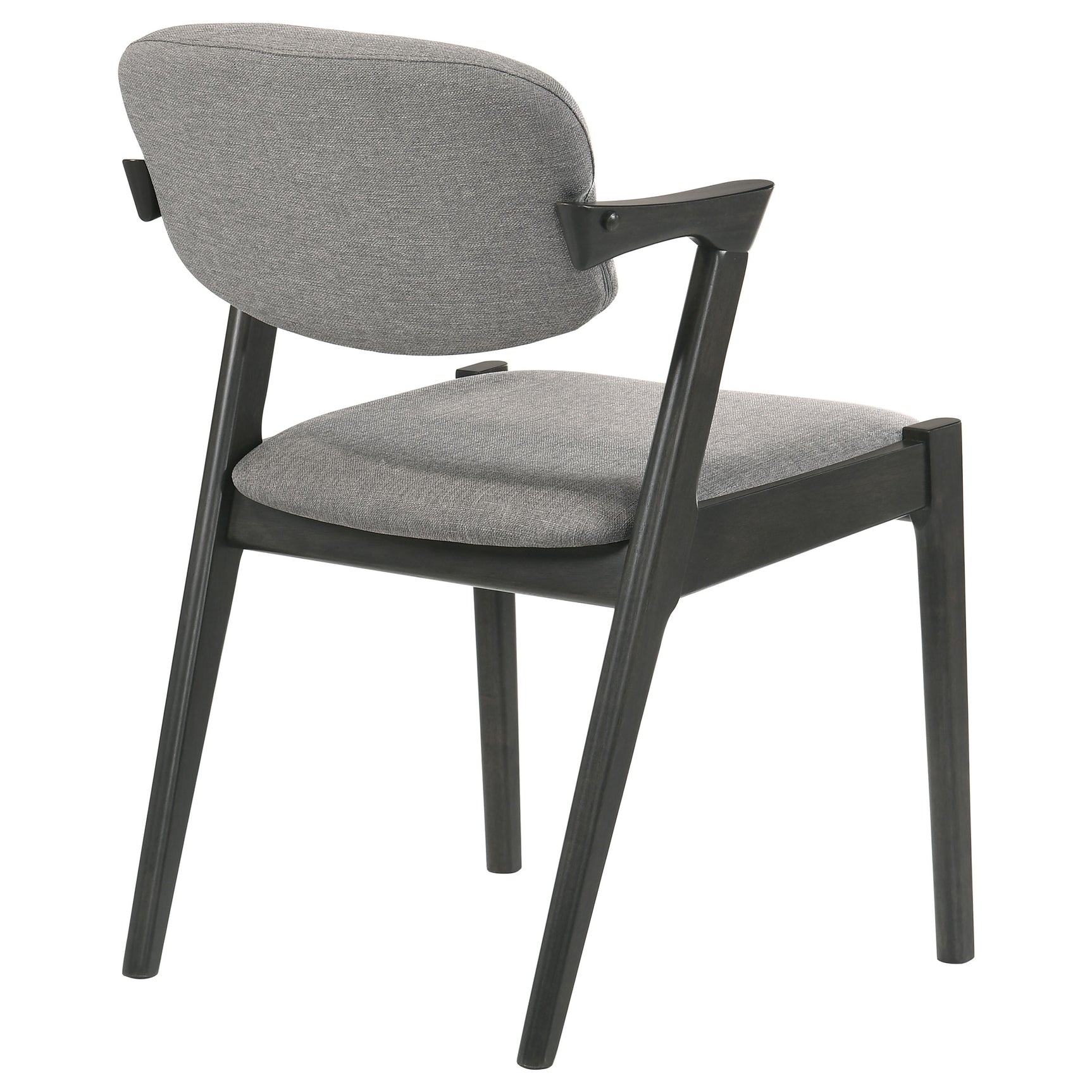 Stevie Padded Wood Dining Arm Chair Black (Set of 2) - Tampa Furniture Outlet