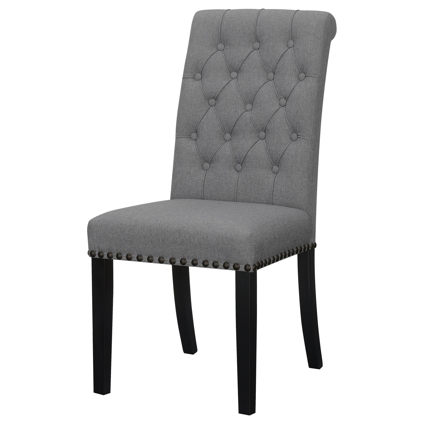 Alana Fabric Upholstered Dining Side Chair Grey (Set of 2) - Tampa Furniture Outlet