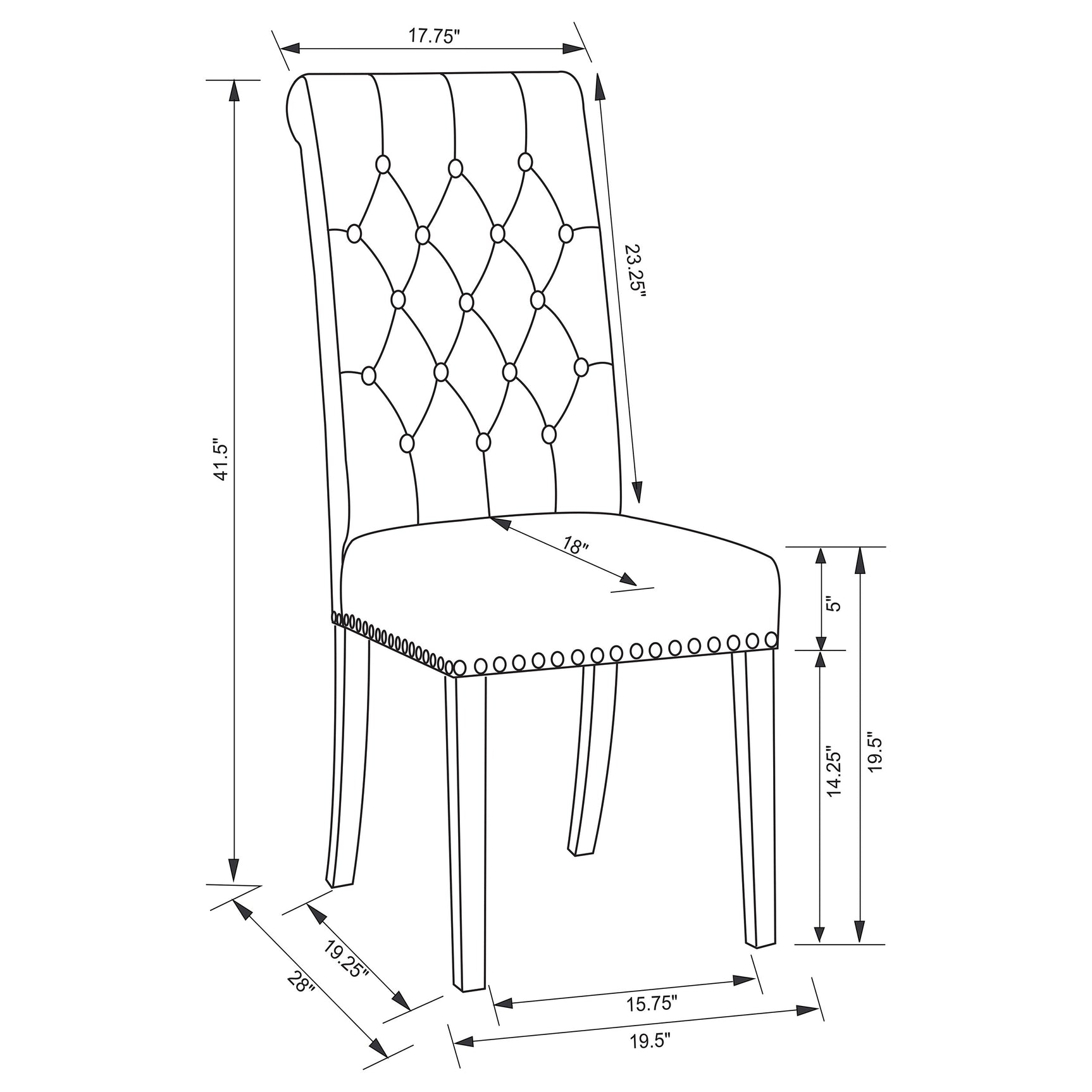Alana Velvet Upholstered Dining Side Chair Sand (Set of 2) - Tampa Furniture Outlet