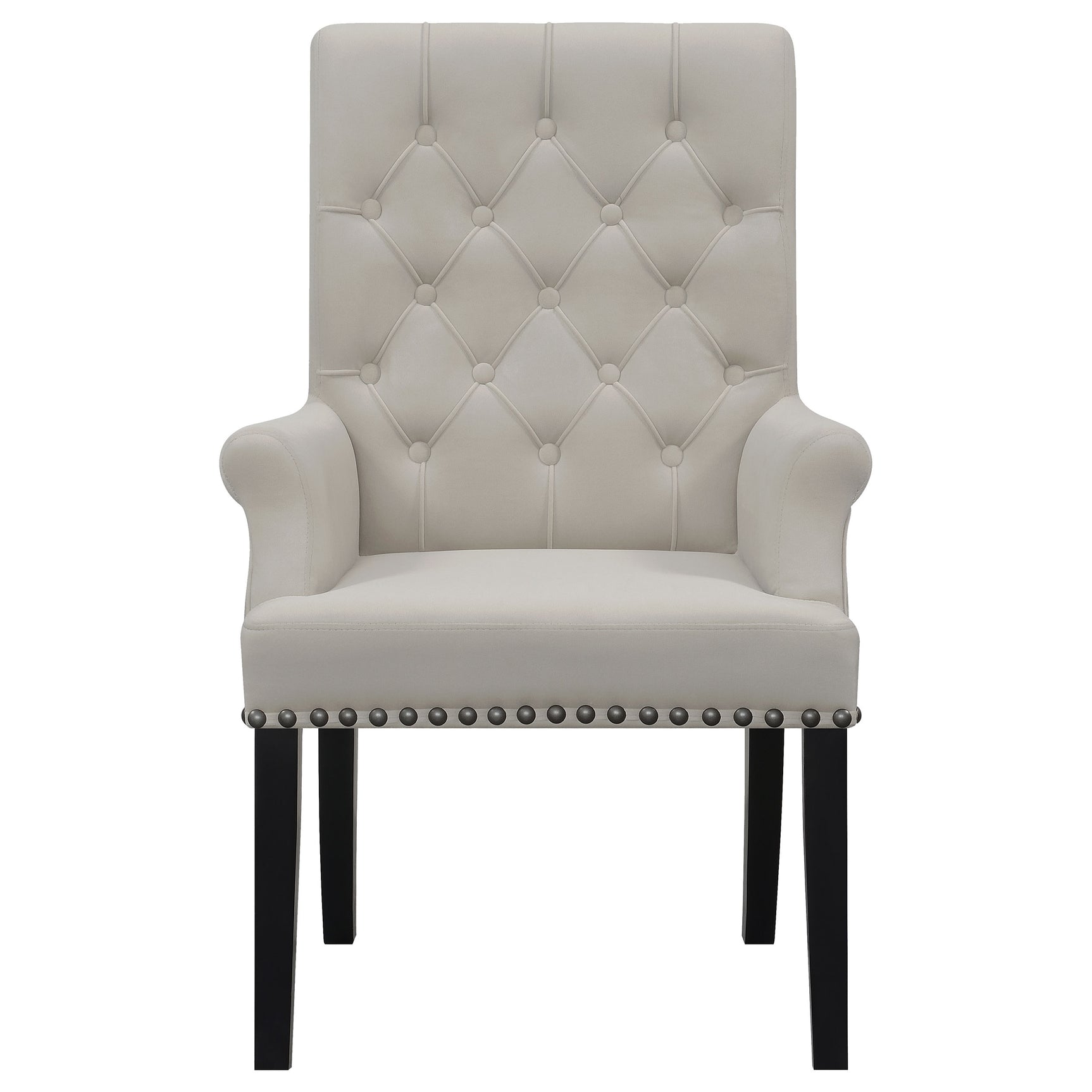 Alana Velvet Upholstered Dining Arm Chair Sand - Tampa Furniture Outlet