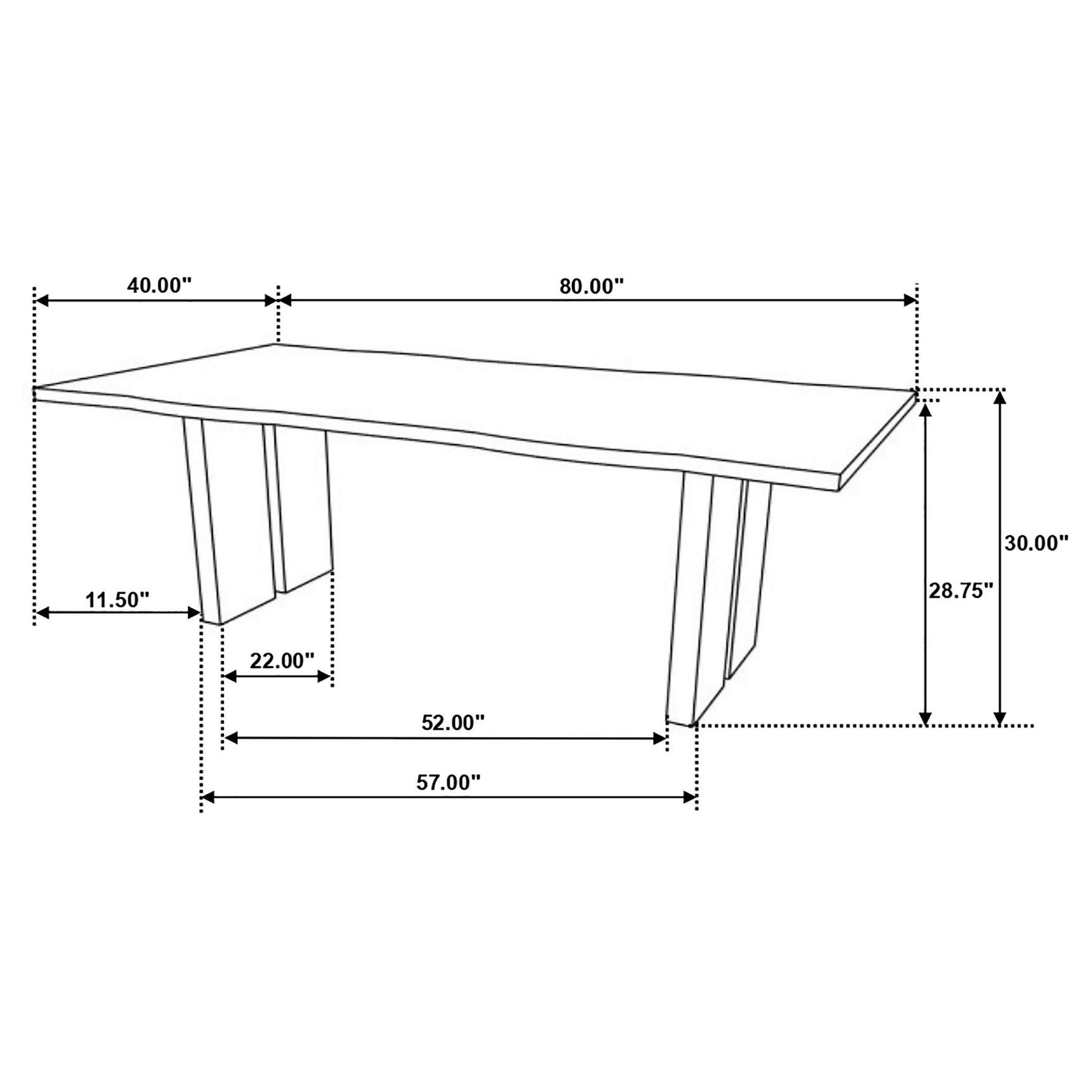 Bradshaw 80-inch Live Edge Wood Dining Table Natural Acacia - Tampa Furniture Outlet