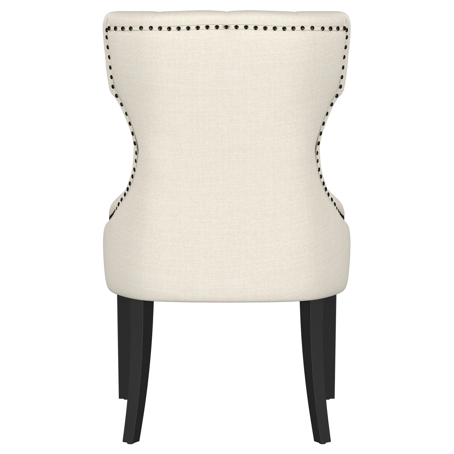 Baney Fabric Upholstered Dining Side Chair Cream and Black - Tampa Furniture Outlet