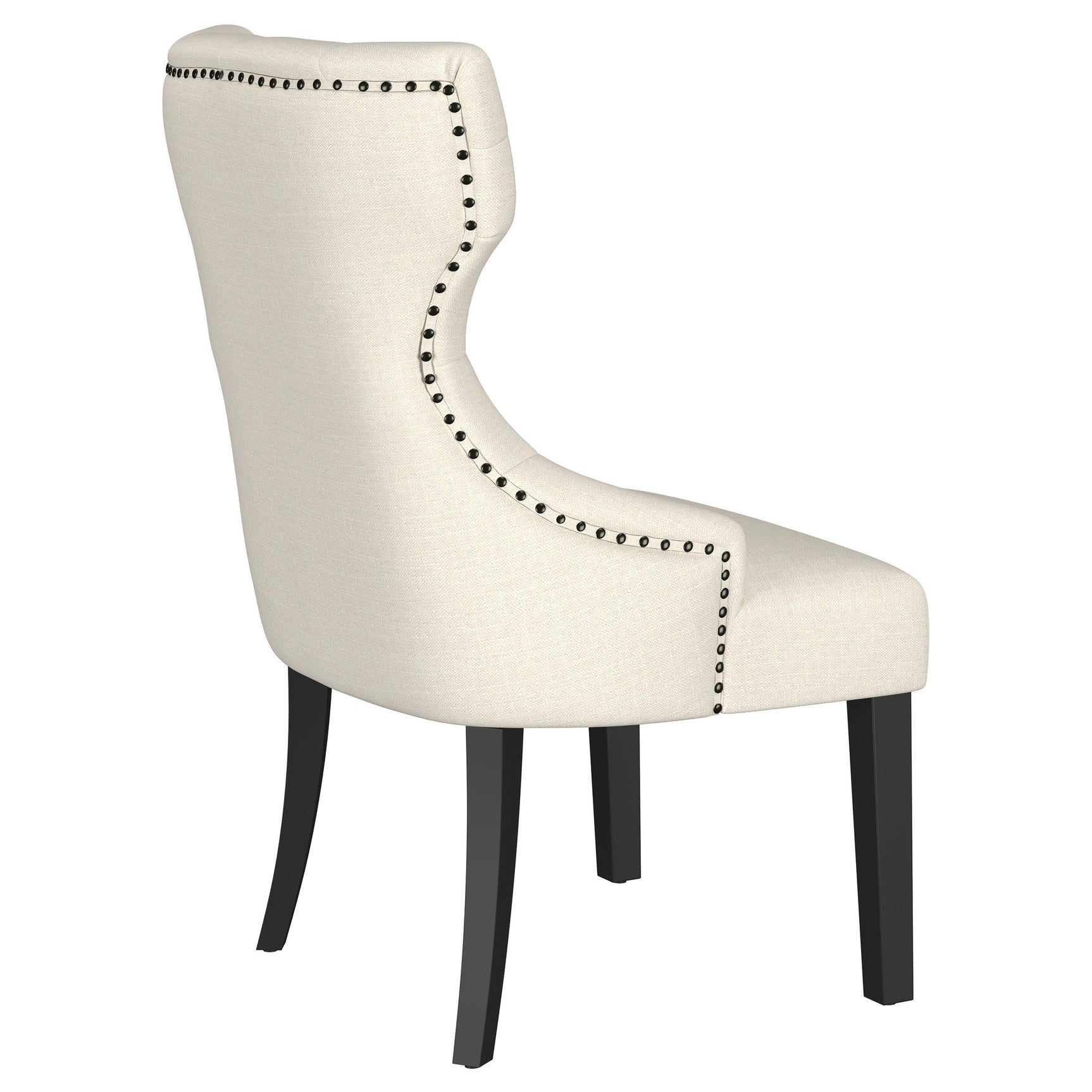 Baney Fabric Upholstered Dining Side Chair Cream and Black - Tampa Furniture Outlet
