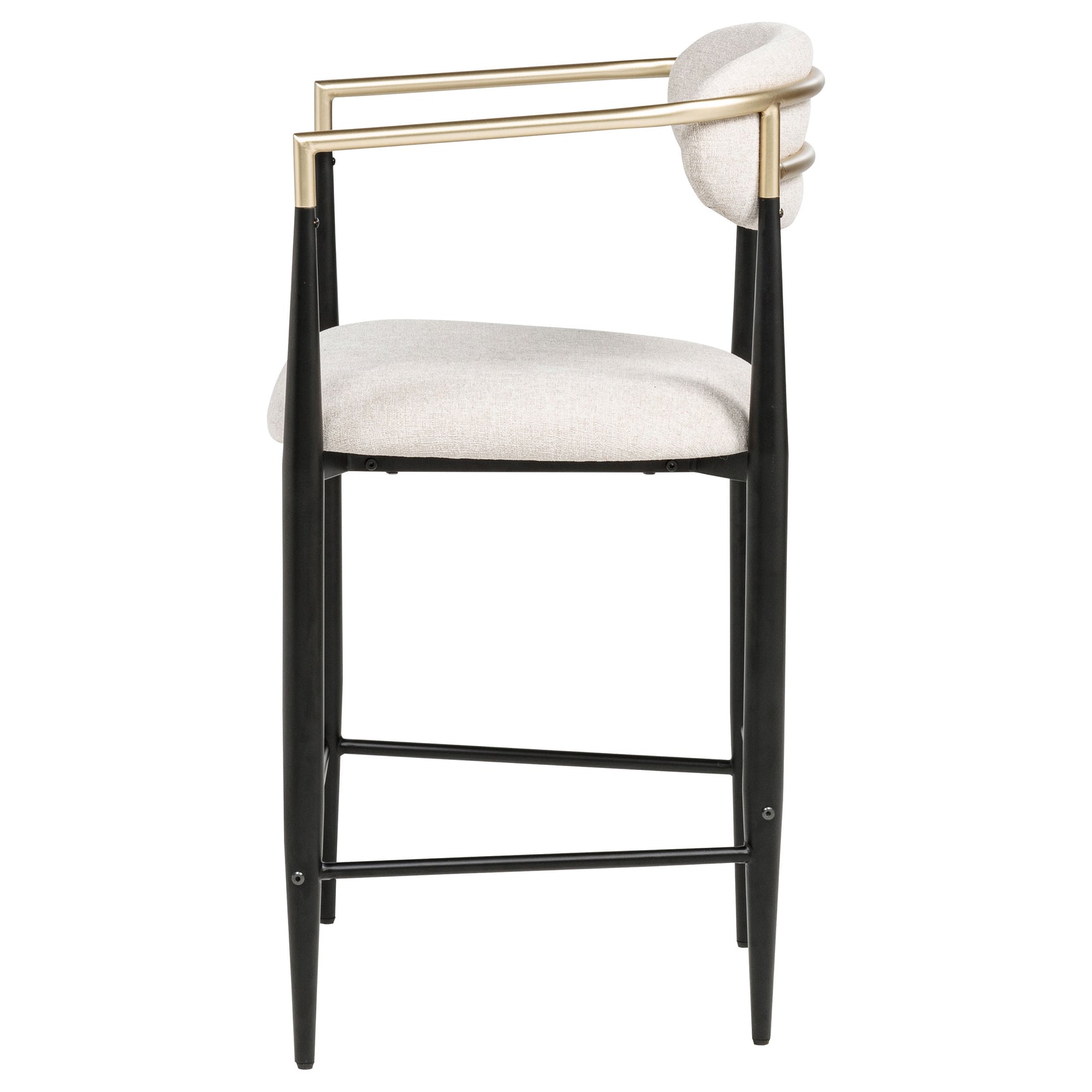 Tina Fabric Upholstered Counter Chair Beige (Set of 2) - Tampa Furniture Outlet