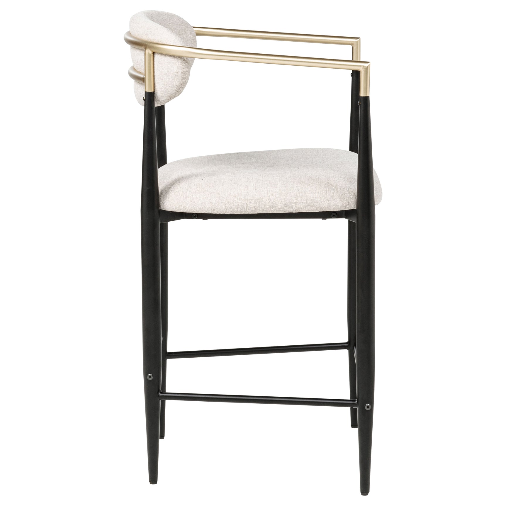 Tina Fabric Upholstered Counter Chair Beige (Set of 2) - Tampa Furniture Outlet