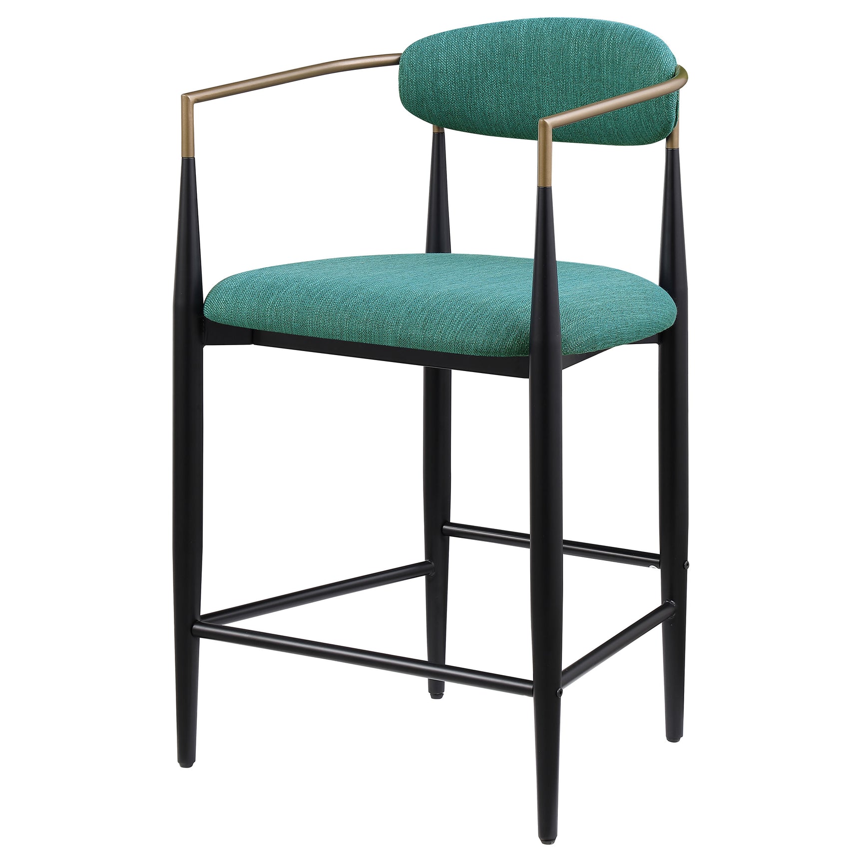 Tina Fabric Upholstered Counter Chair Green (Set of 2) - Tampa Furniture Outlet