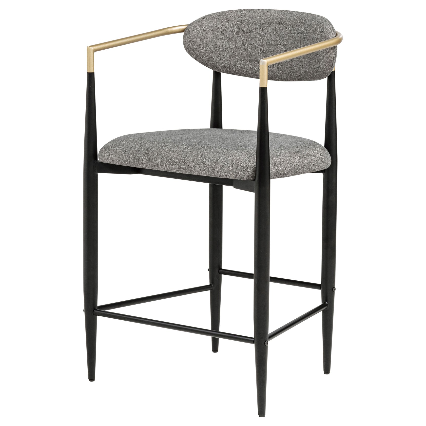 Tina Fabric Upholstered Counter Chair Dark Grey (Set of 2) - Tampa Furniture Outlet