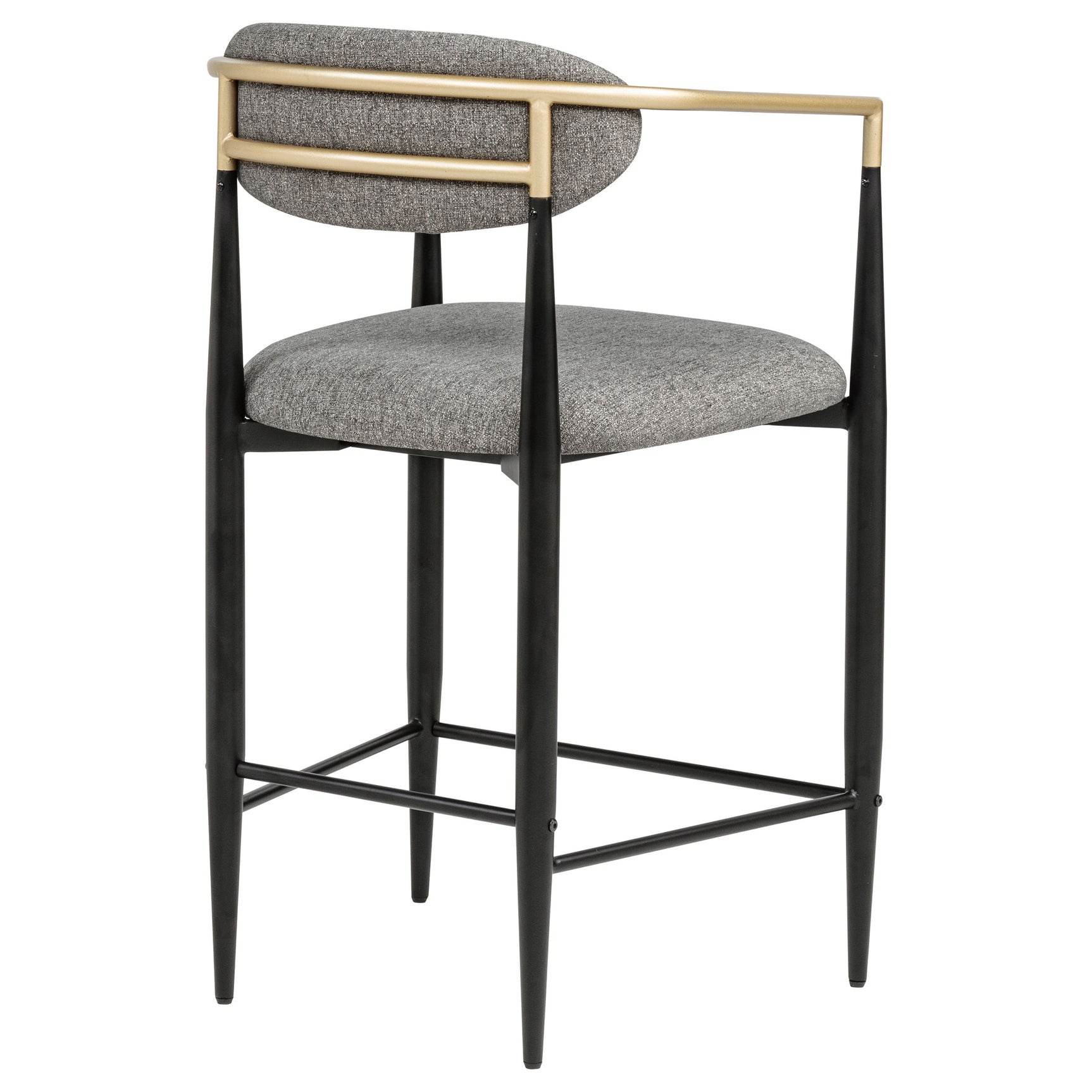 Tina Fabric Upholstered Counter Chair Dark Grey (Set of 2) - Tampa Furniture Outlet