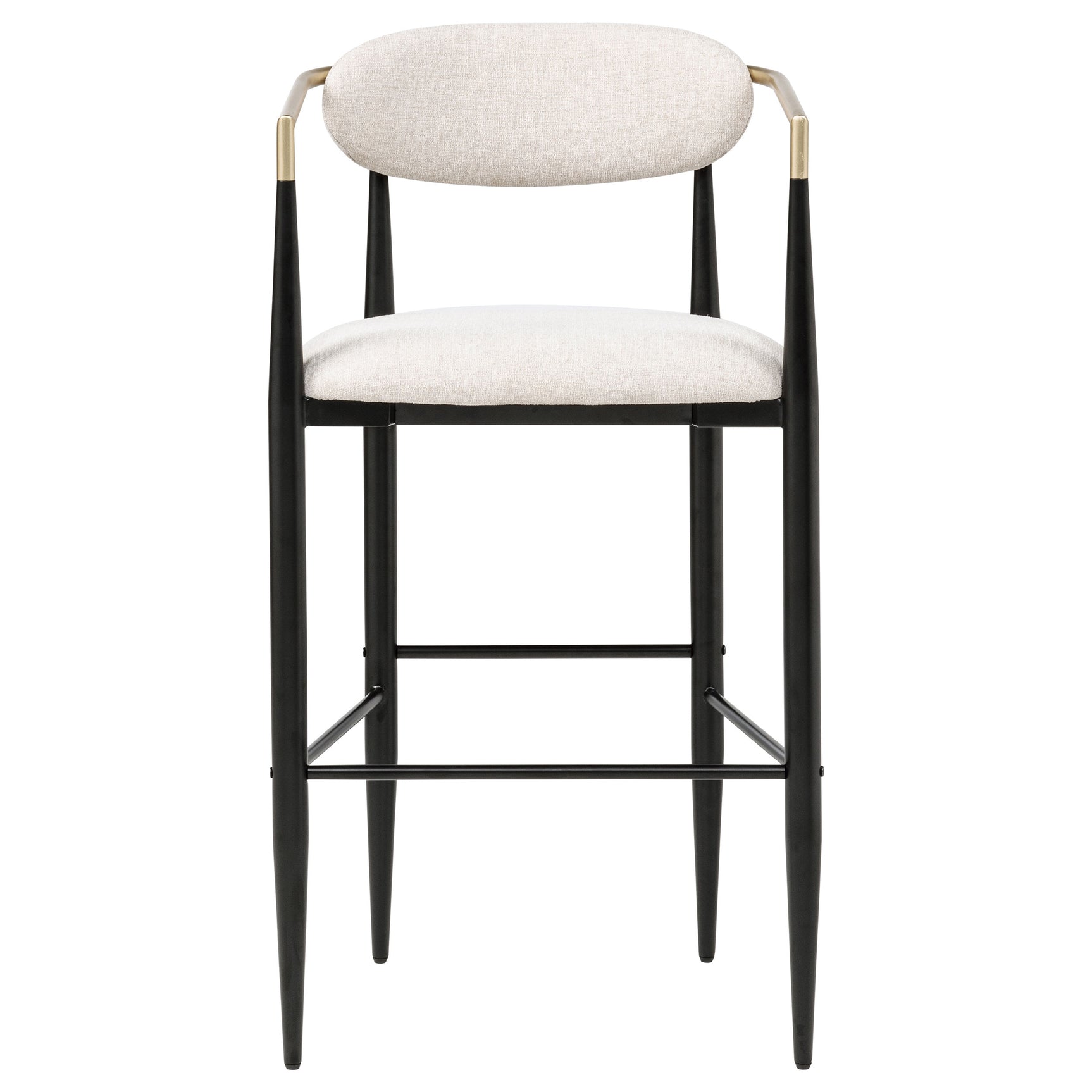 Tina Fabric Upholstered Bar Chair Beige (Set of 2) - Tampa Furniture Outlet