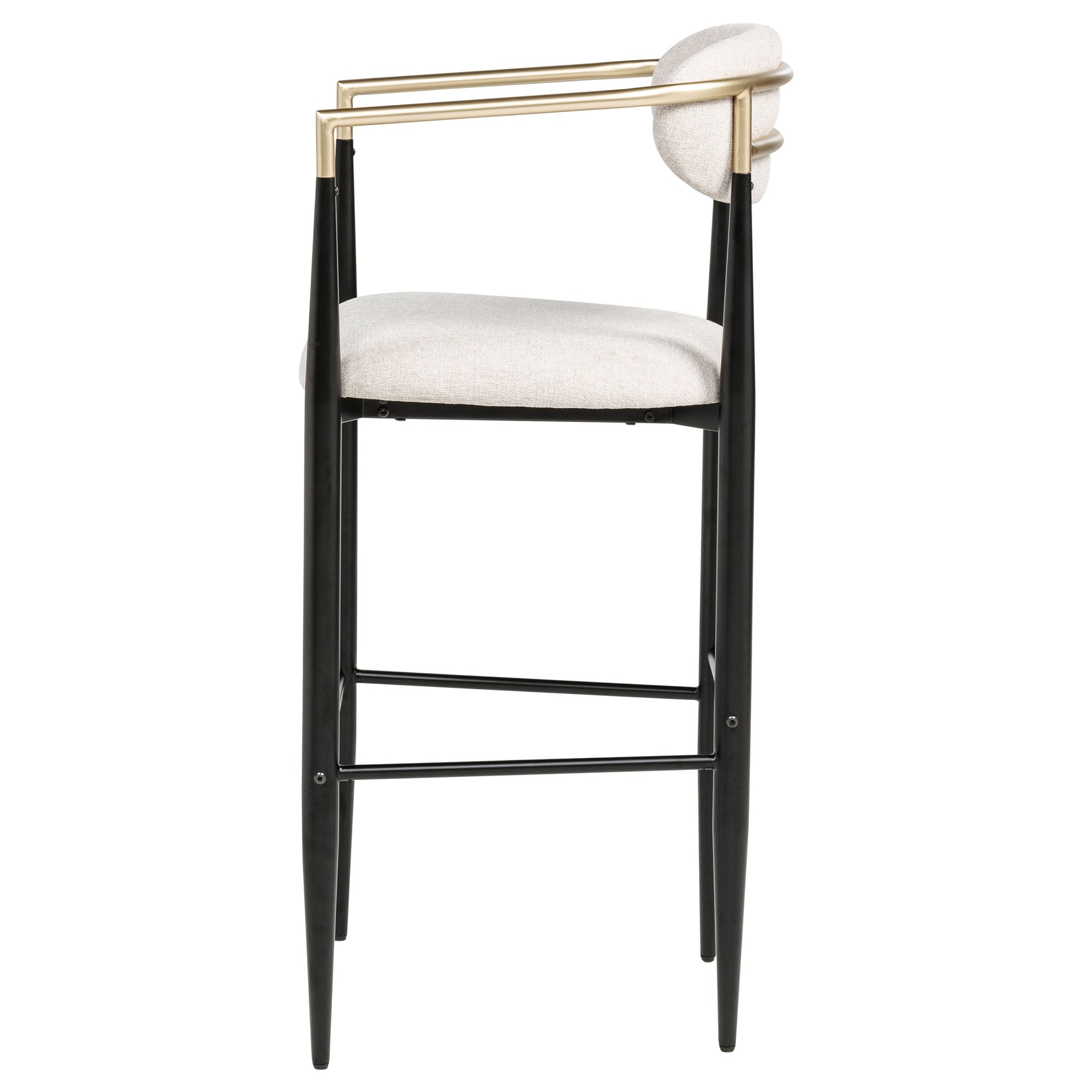 Tina Fabric Upholstered Bar Chair Beige (Set of 2) - Tampa Furniture Outlet