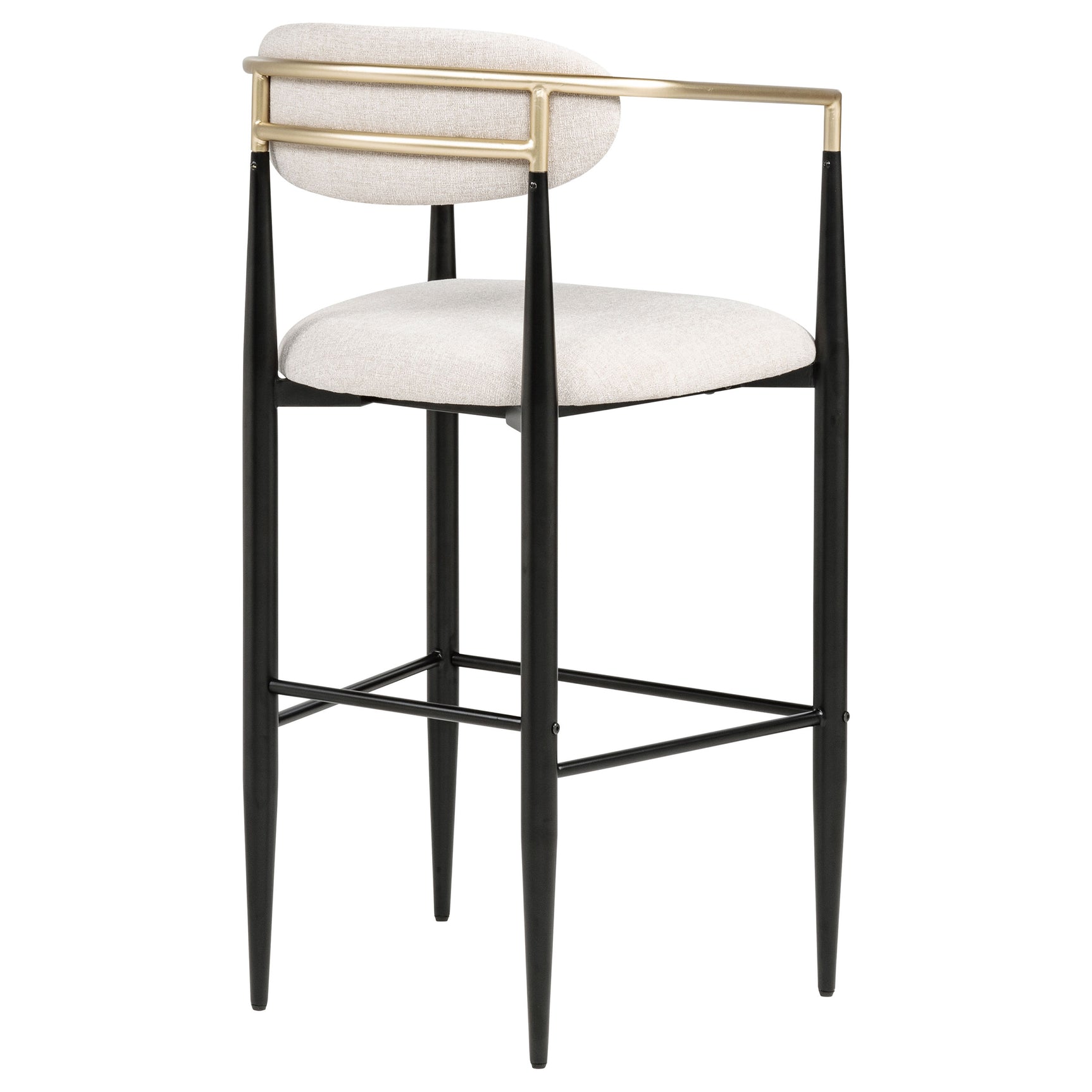 Tina Fabric Upholstered Bar Chair Beige (Set of 2) - Tampa Furniture Outlet