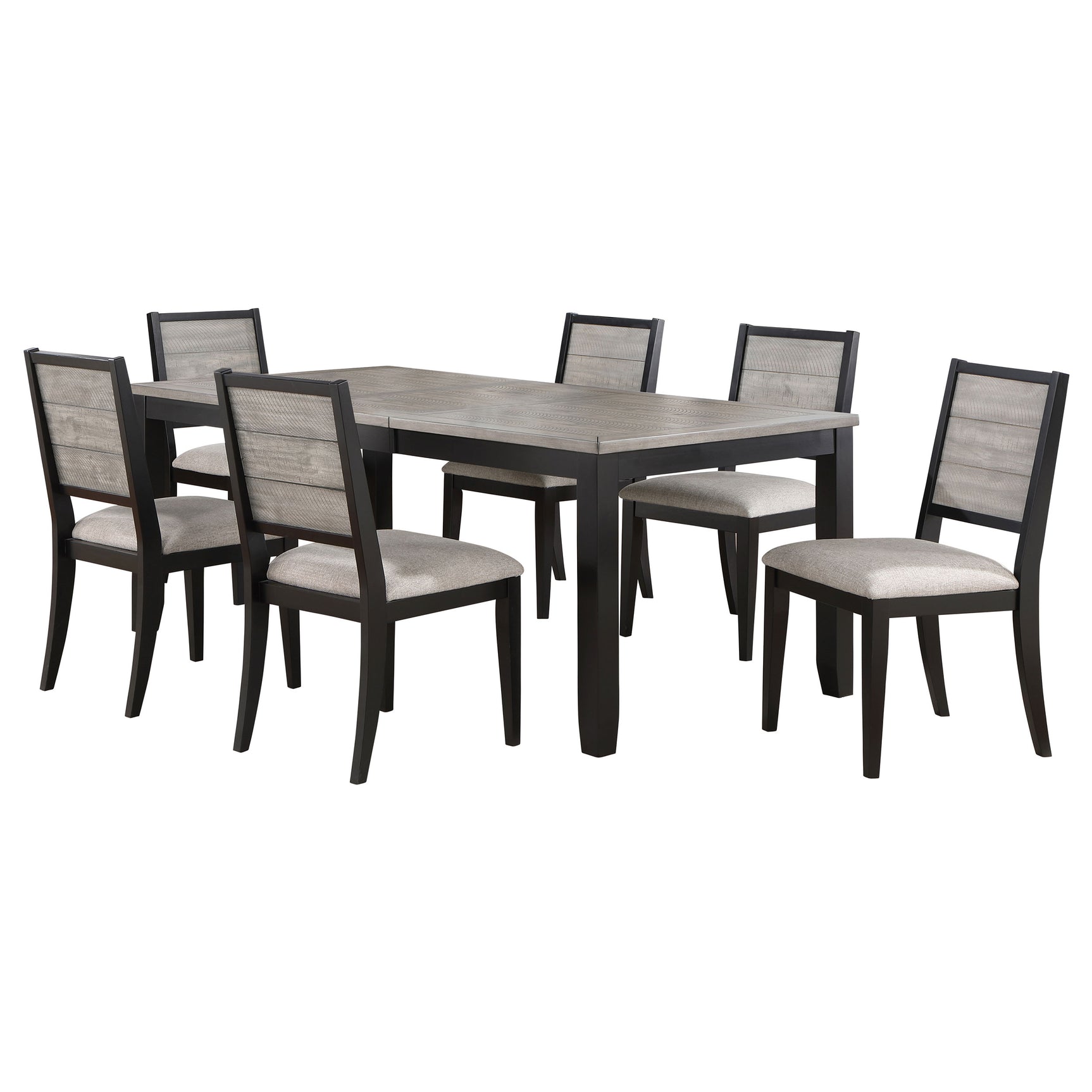 Elodie 7-piece Rectangular Extension Leaf Dining Set Black - Tampa Furniture Outlet