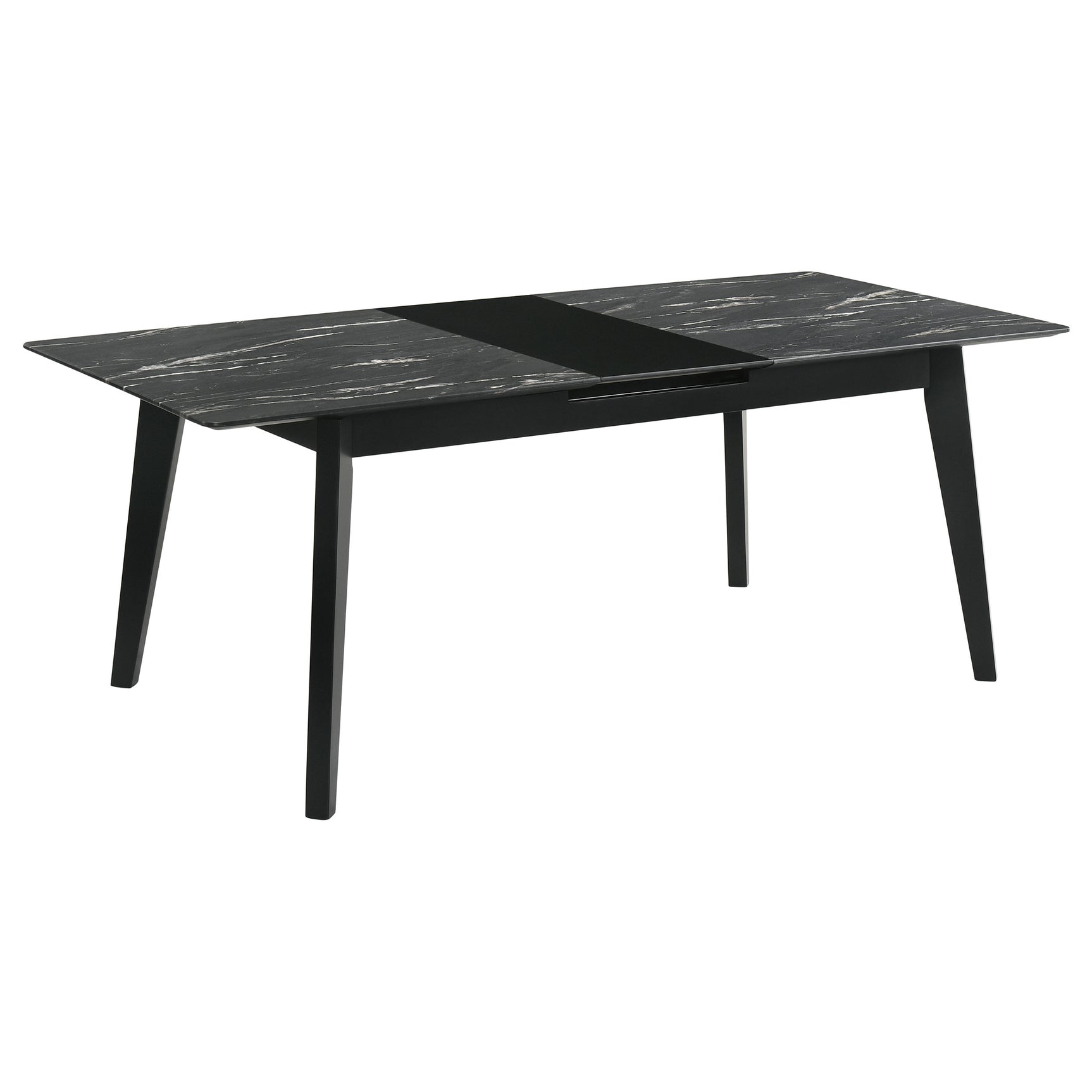 Crestmont 7-piece Extension Leaf Dining Table Set Black - Tampa Furniture Outlet