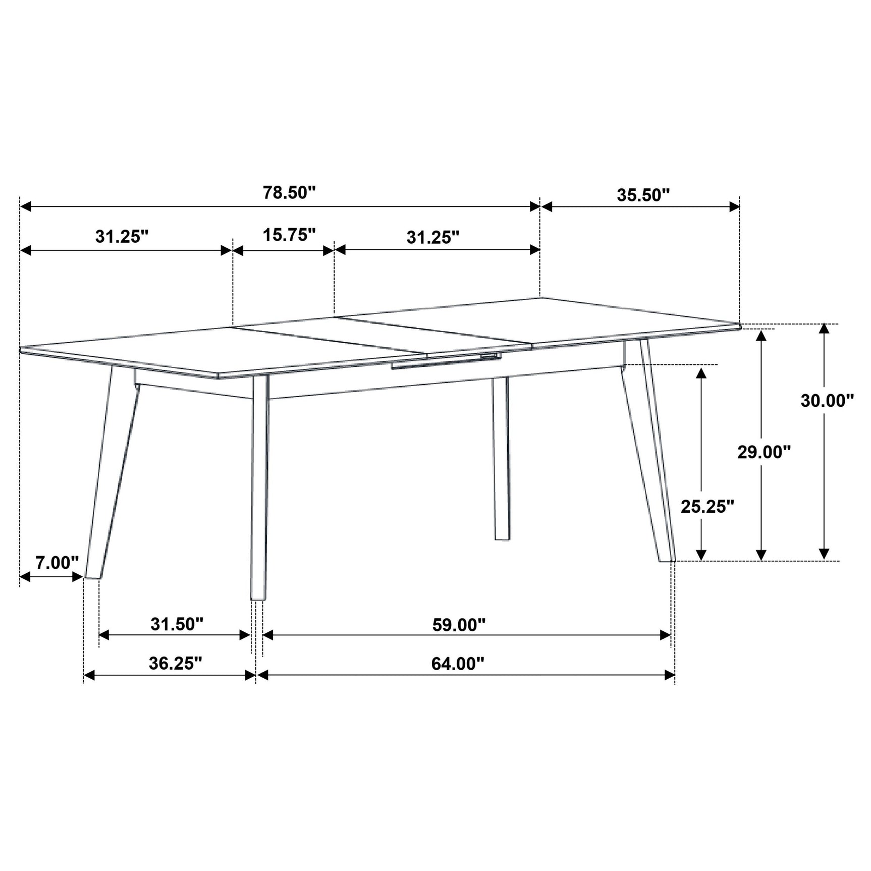 Crestmont 7-piece Extension Leaf Dining Table Set Black - Tampa Furniture Outlet
