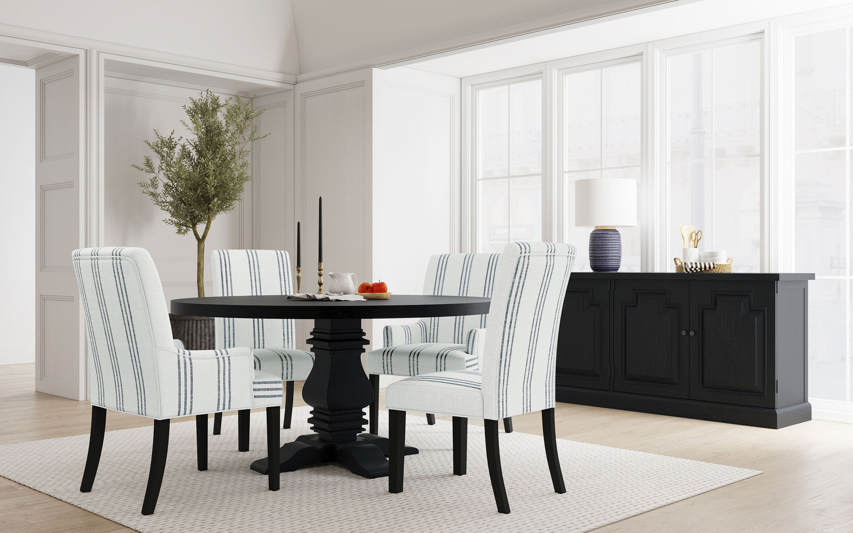 Herran Upholstered Dining Side Chair Beige (Set of 2) - Tampa Furniture Outlet
