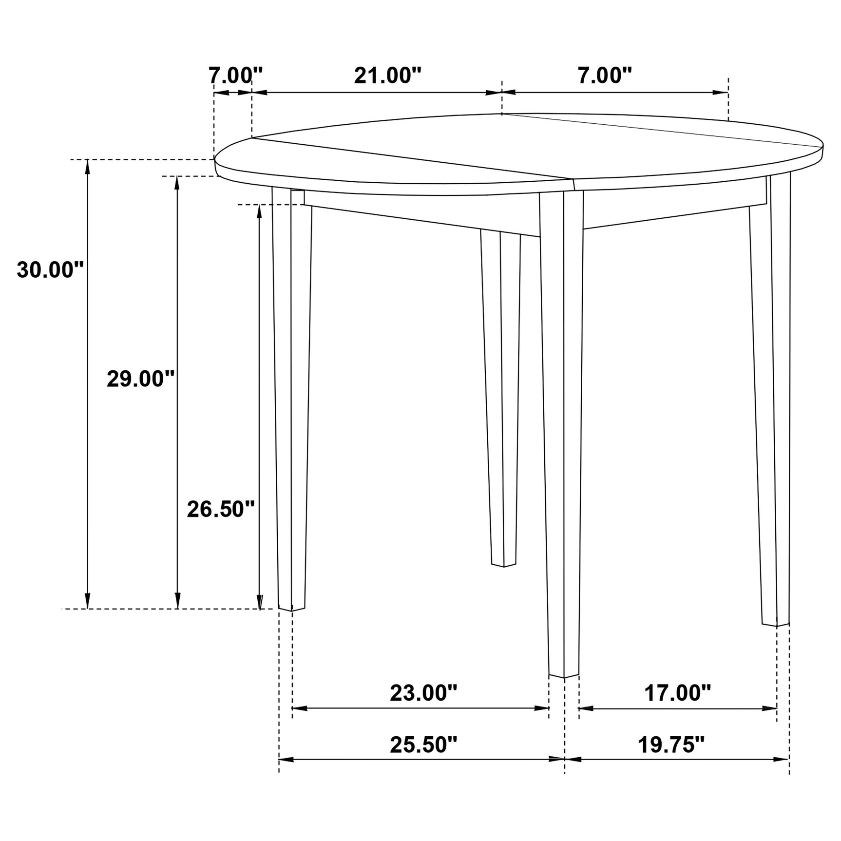 Bucknell 3-piece Round Drop Leaf Dining Table Set Natural - Tampa Furniture Outlet