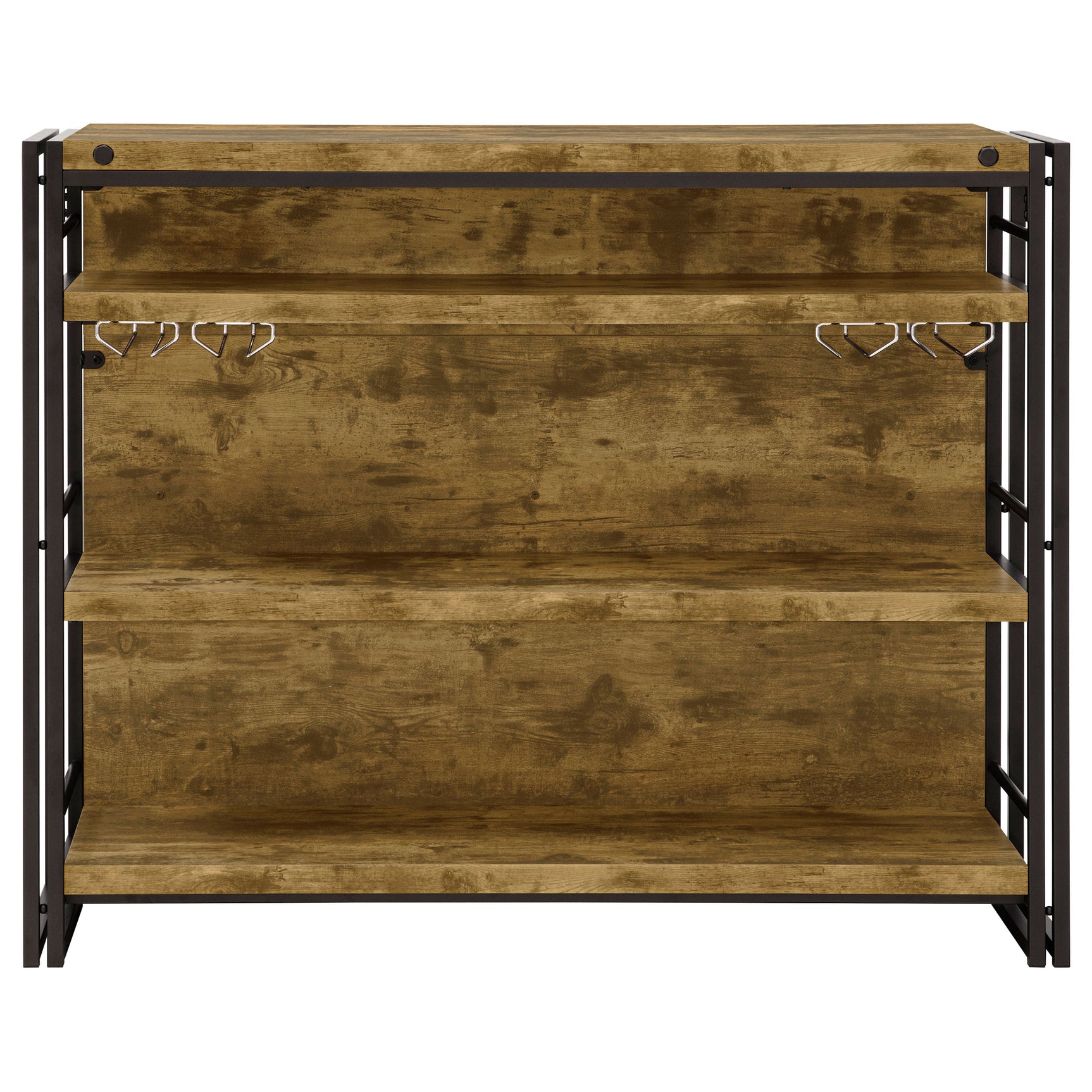 Renaldi 3-shelf Home Bar Wine Cabinet Rustic Nutmeg - Tampa Furniture Outlet
