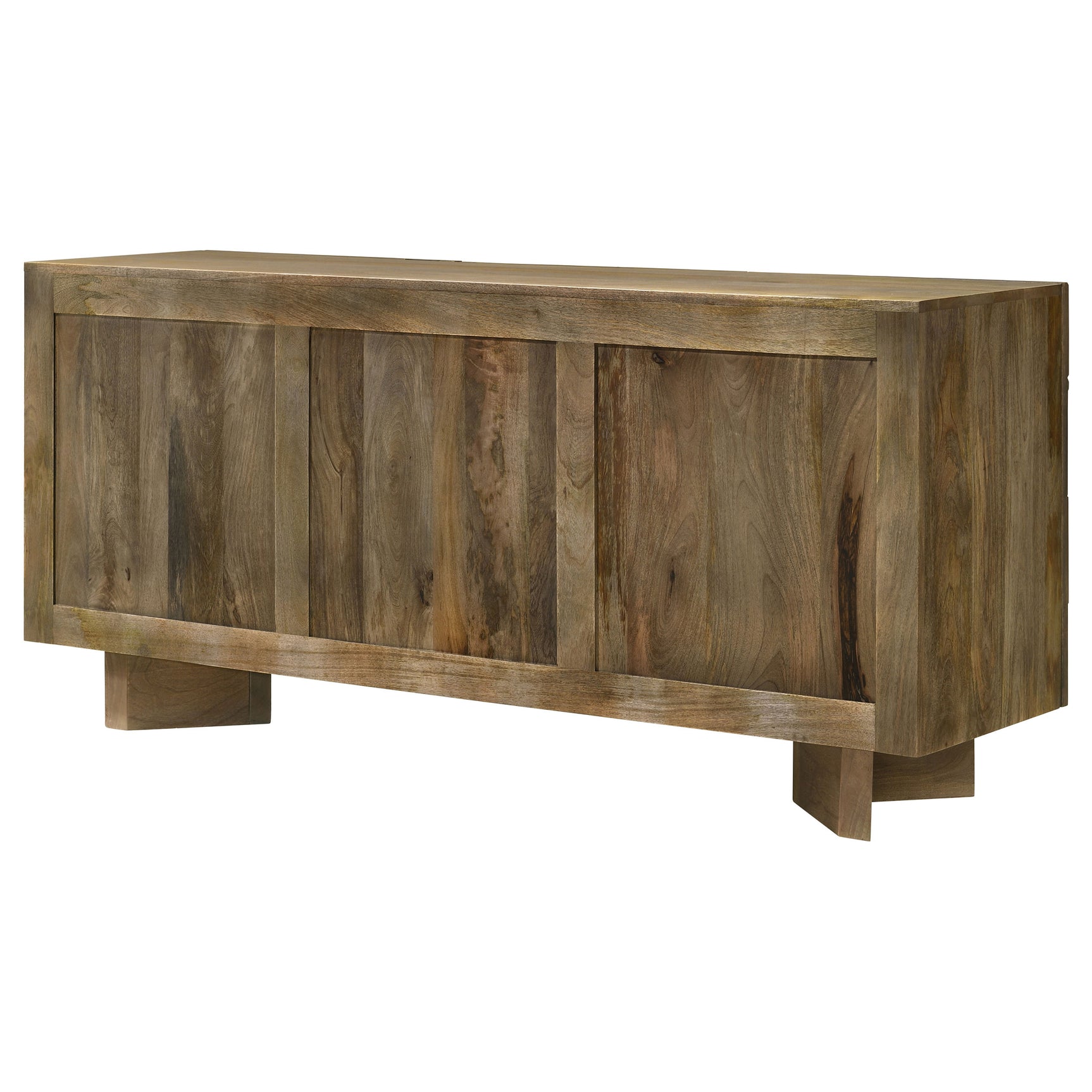Tyler 3-door Solid Wood Sideboard Buffet Cabinet Mango Brown - Tampa Furniture Outlet