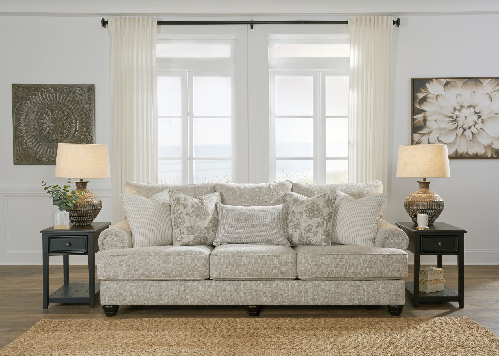 Tampa Furniture Outlet - Ashley Furniture - Asanti Living Room - Sofa / Fog - 1320138