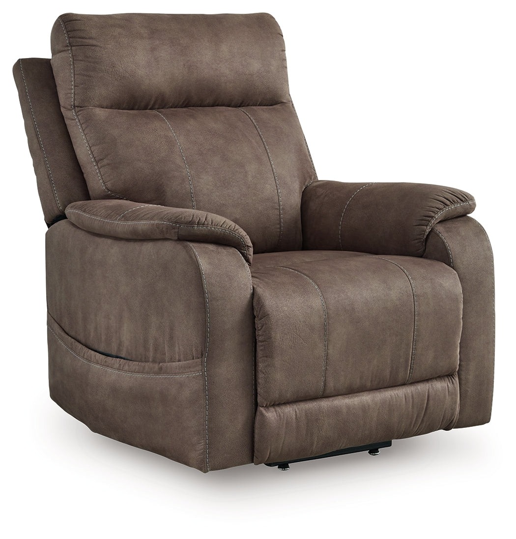 Tampa Furniture Outlet - Ashley Furniture - Crestmeade Living Room - Power Lift Recliner / Espresso - 1350412