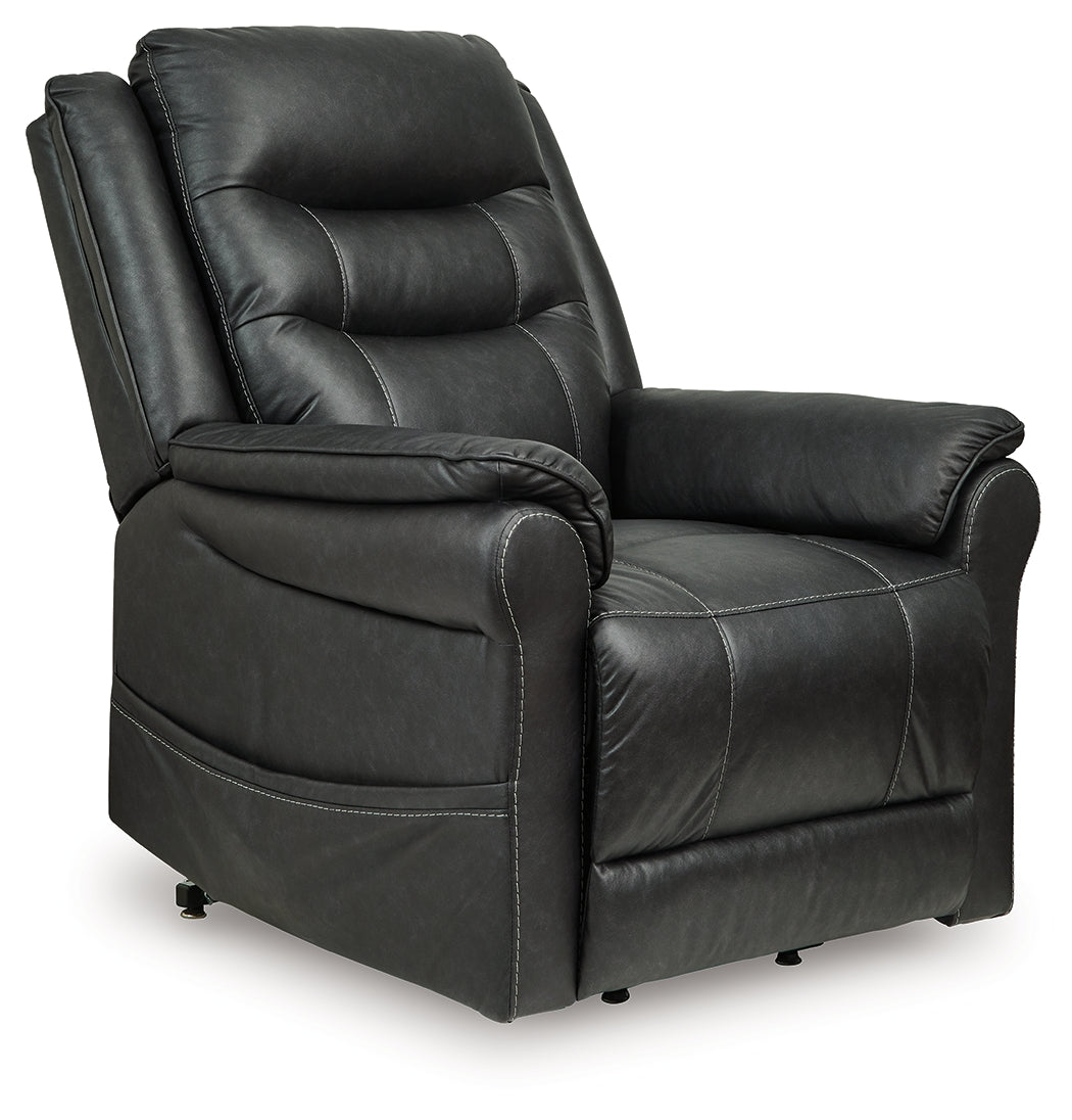 Tampa Furniture Outlet - Ashley Furniture - Oatman Living Room - Power Lift Recliner / Umber - 1800412