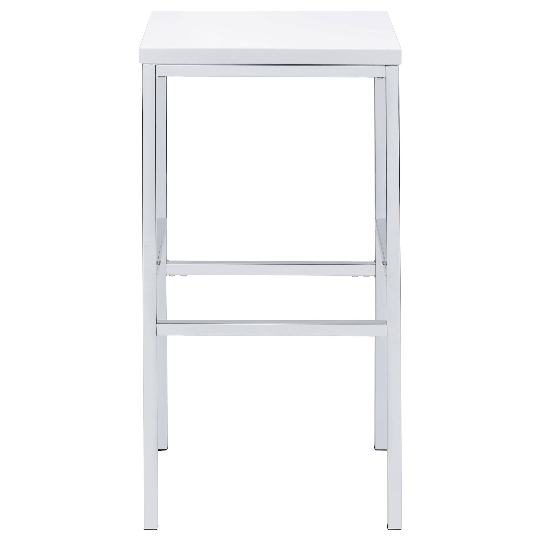 Natividad 5-piece Pub Height Bar Table Set White High Gloss - Tampa Furniture Outlet